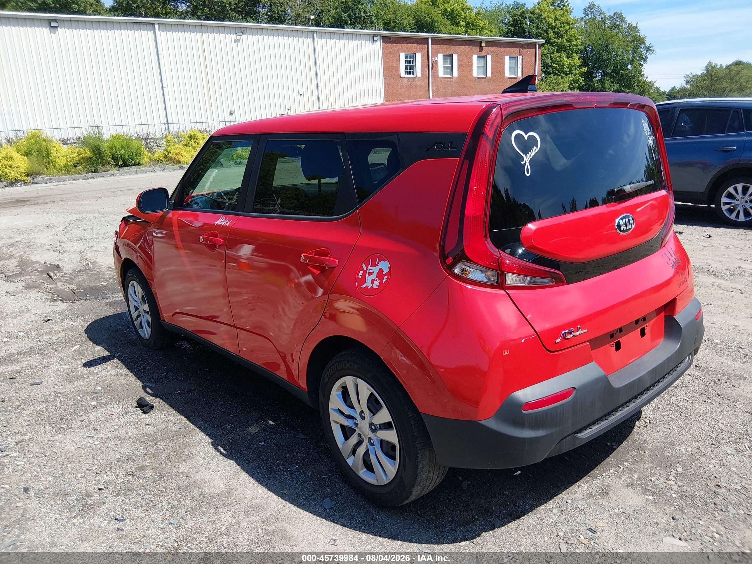 2020 Kia Soul Lx Красный vin: KNDJ23AU4L7010396