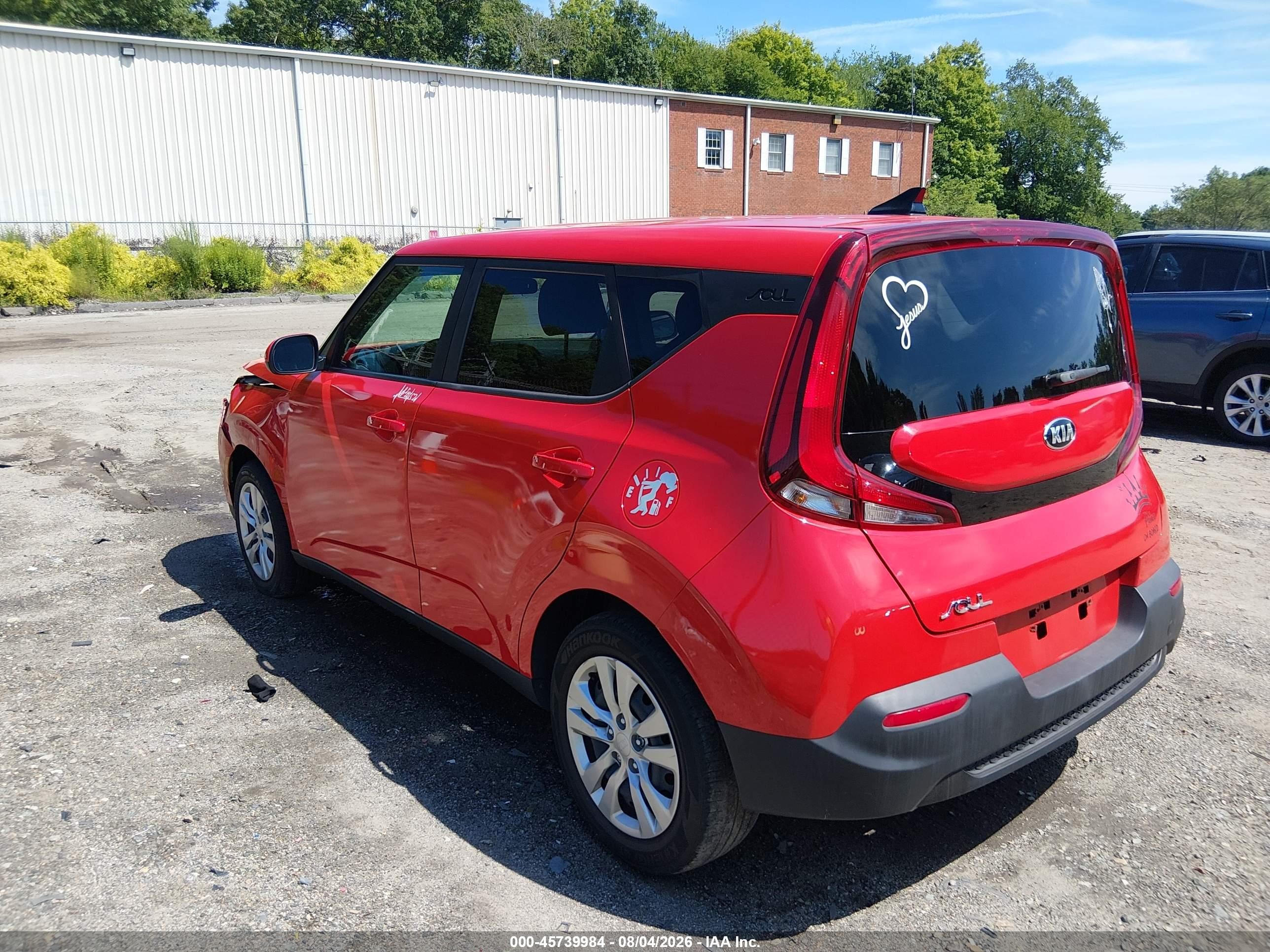 2020 Kia Soul Lx Красный vin: KNDJ23AU4L7010396