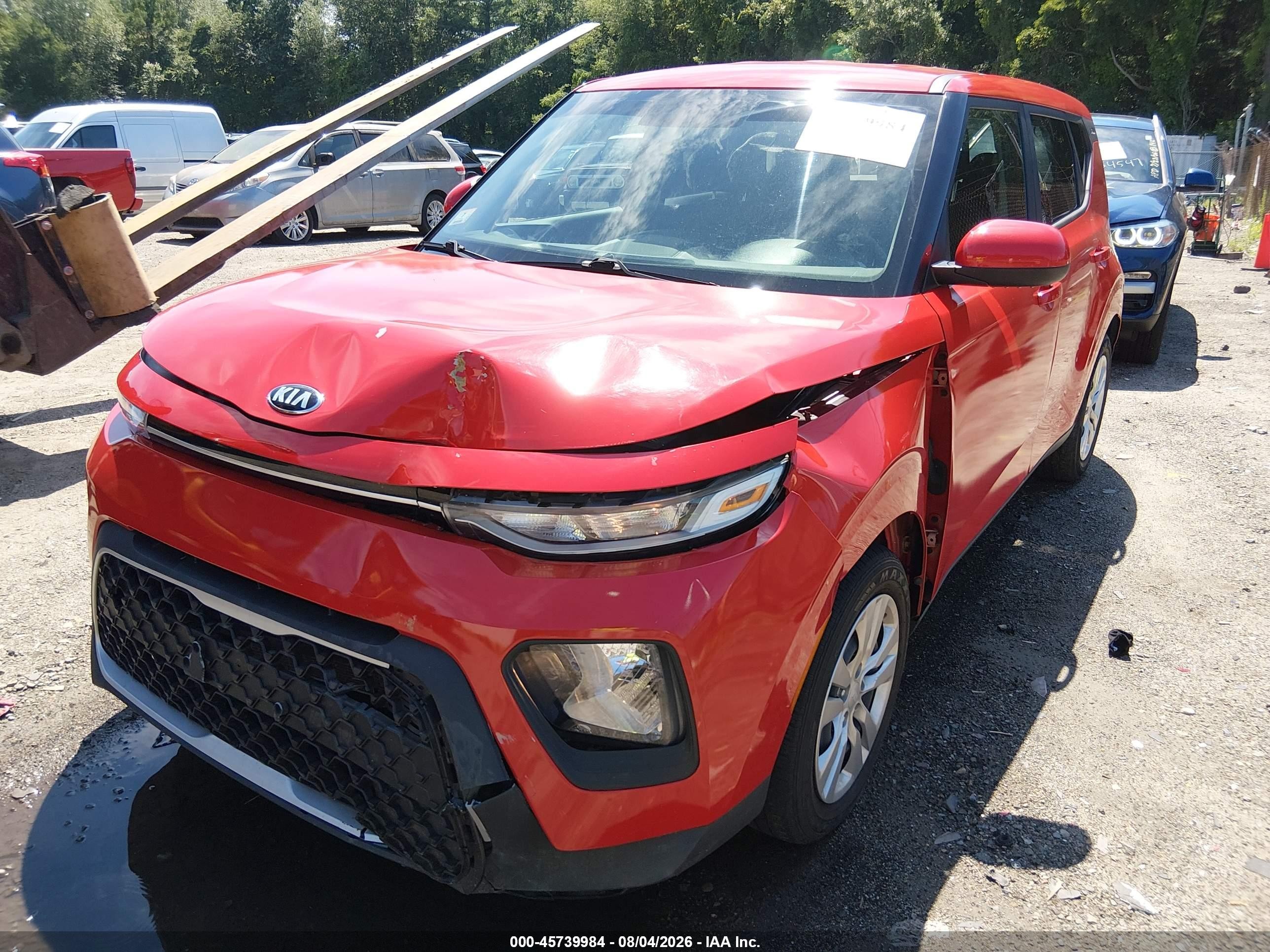 2020 Kia Soul Lx Красный vin: KNDJ23AU4L7010396