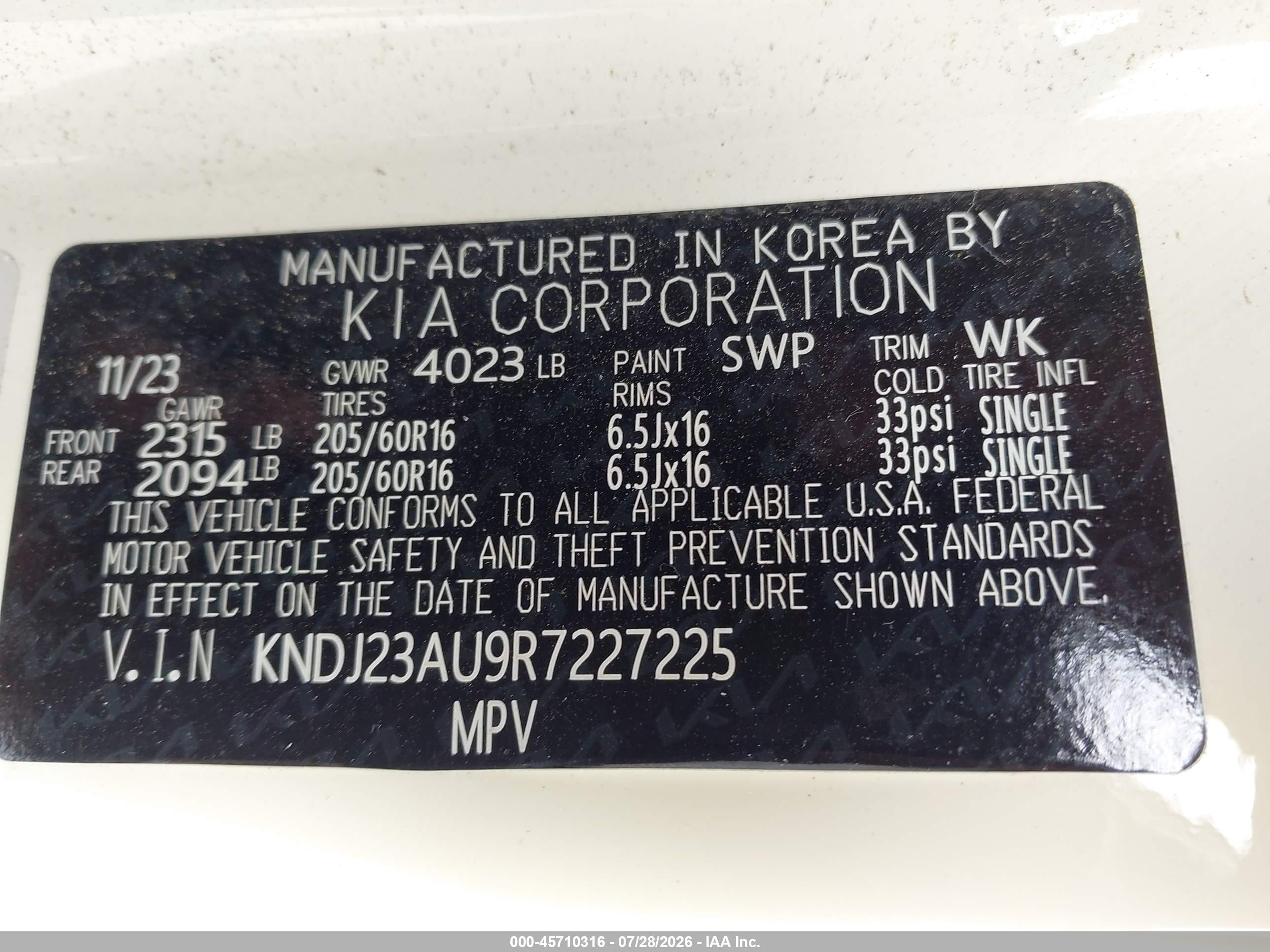 2024 Kia Soul Lx Белый vin: KNDJ23AU9R7227225