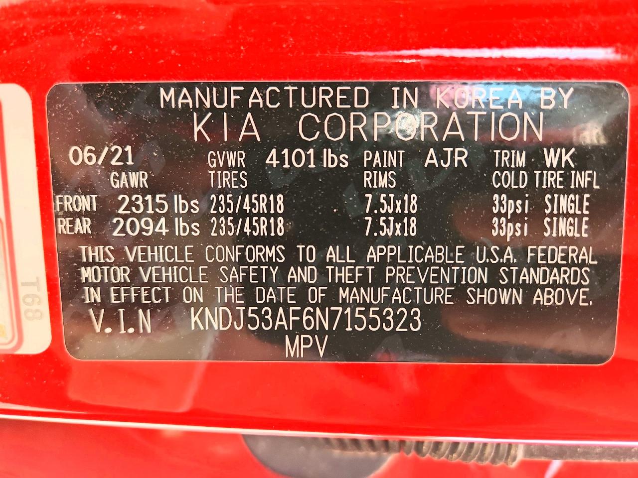 2022 Kia Soul Gt-line Turbo Red vin: KNDJ53AF6N7155323