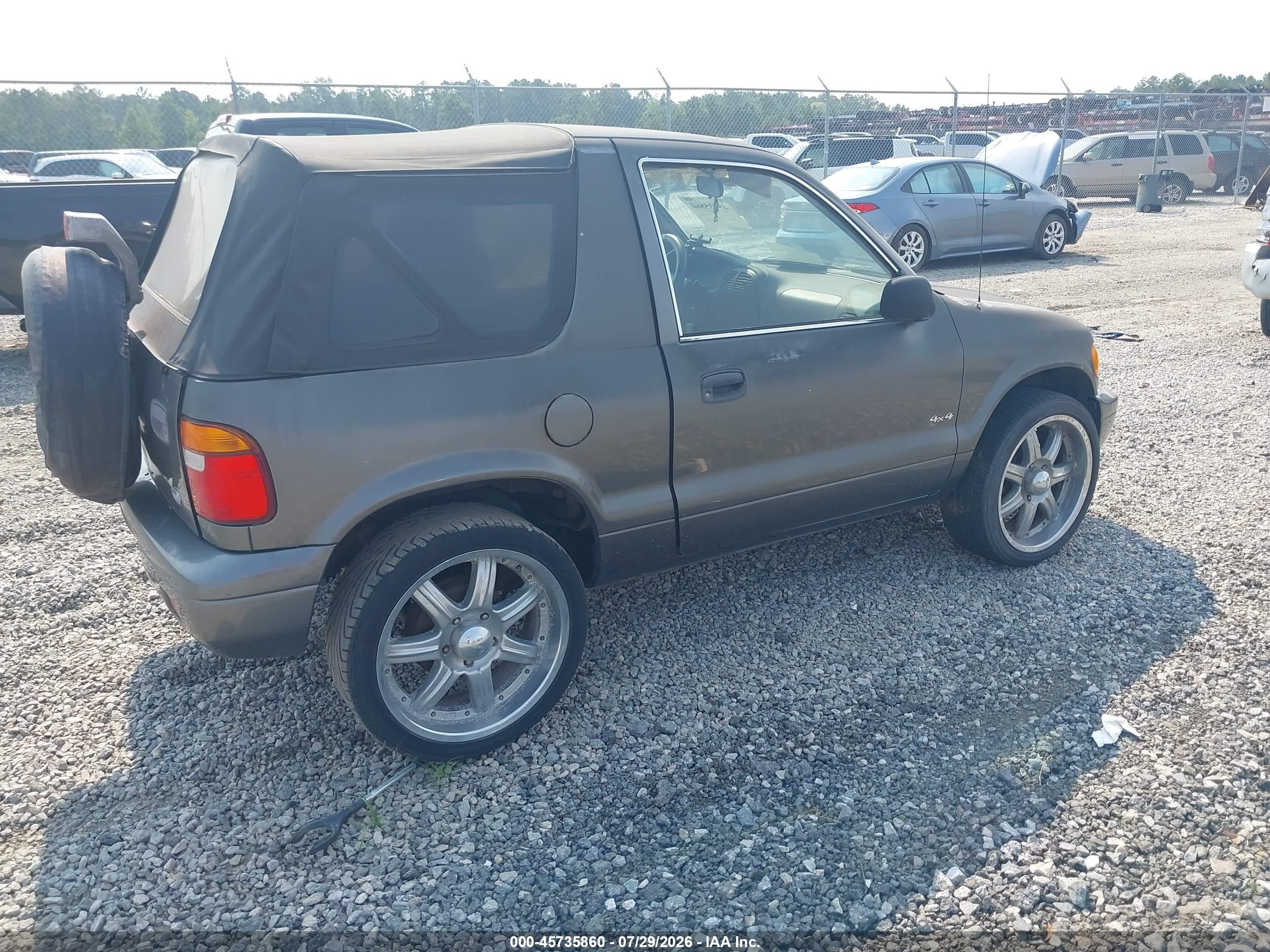 2002 Kia Sportage   Gray vin: KNDJA623725116636