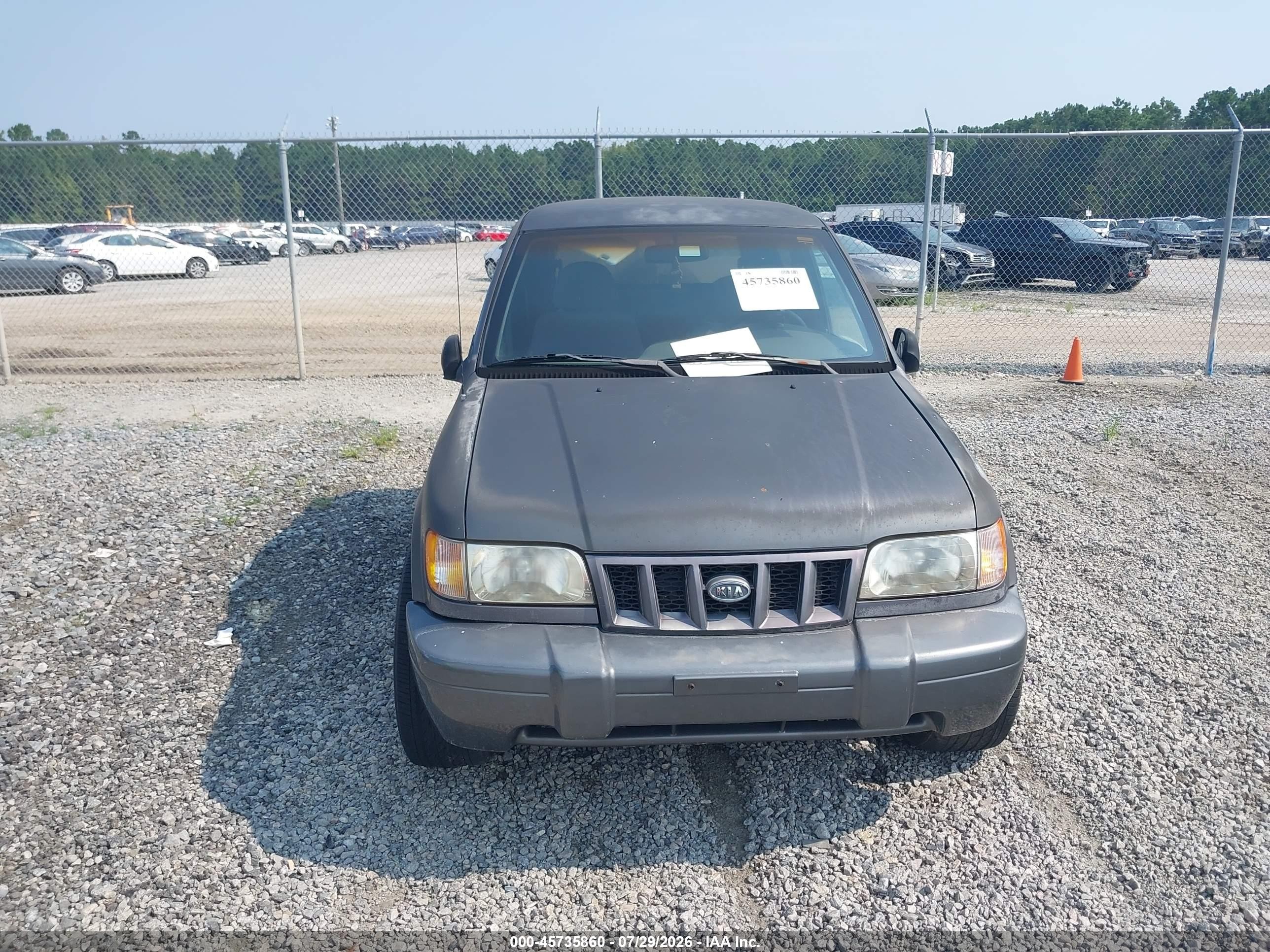 2002 Kia Sportage   Gray vin: KNDJA623725116636