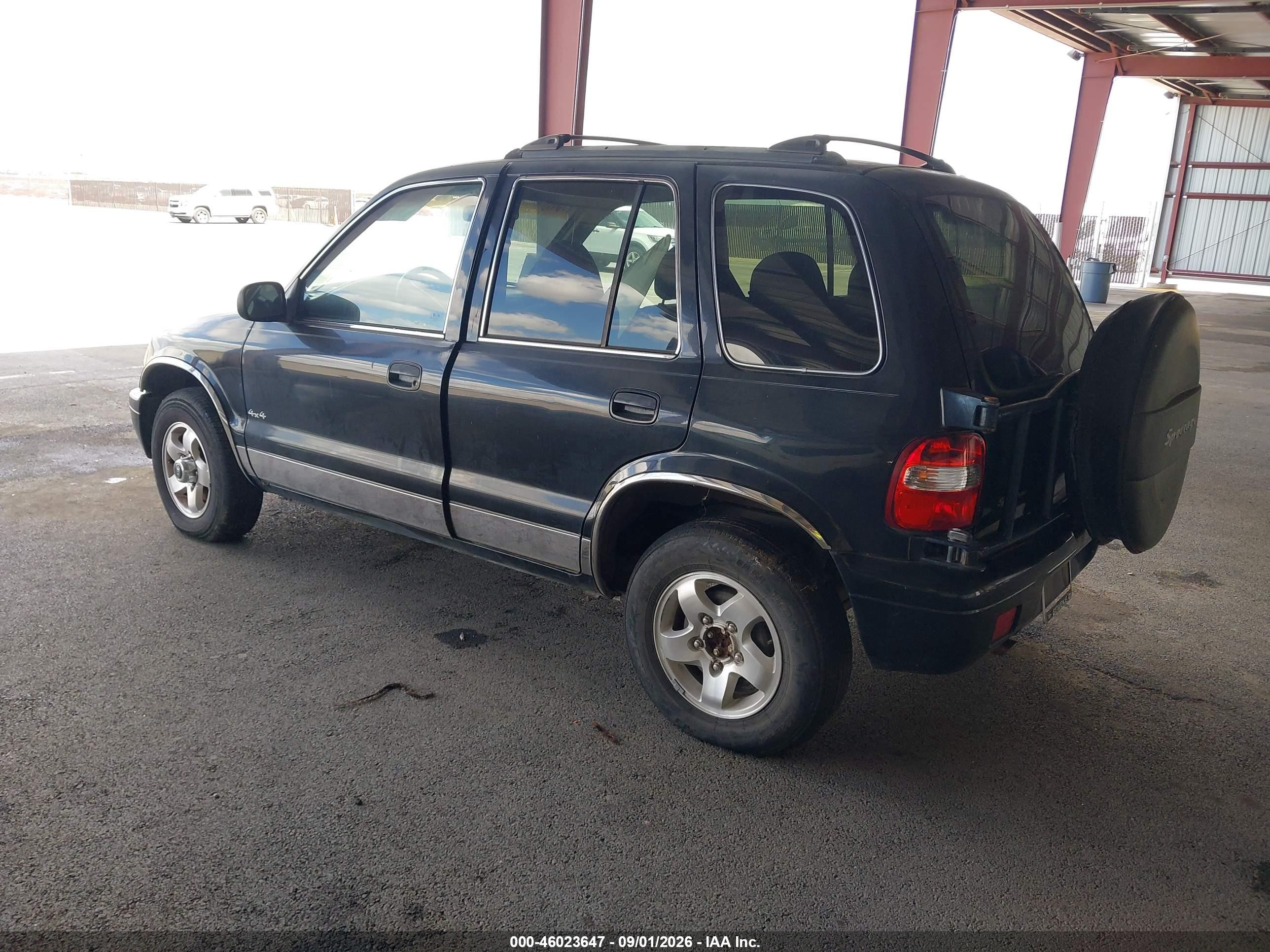 2002 Kia Sportage   Черный vin: KNDJA723025173945