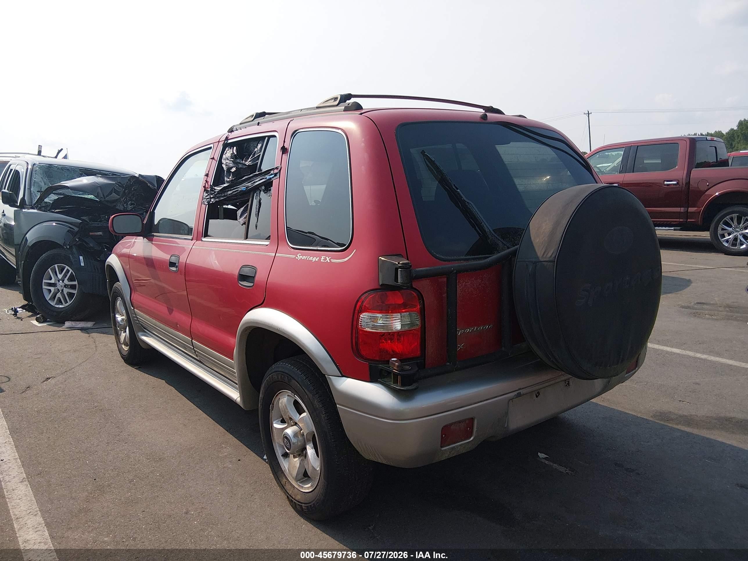 2000 Kia Sportage Ex Red vin: KNDJB7239Y5651981