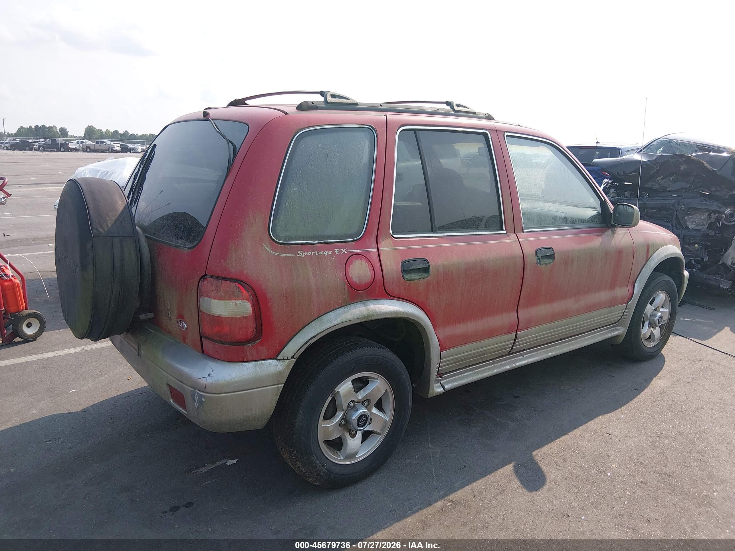 2000 Kia Sportage Ex Red vin: KNDJB7239Y5651981