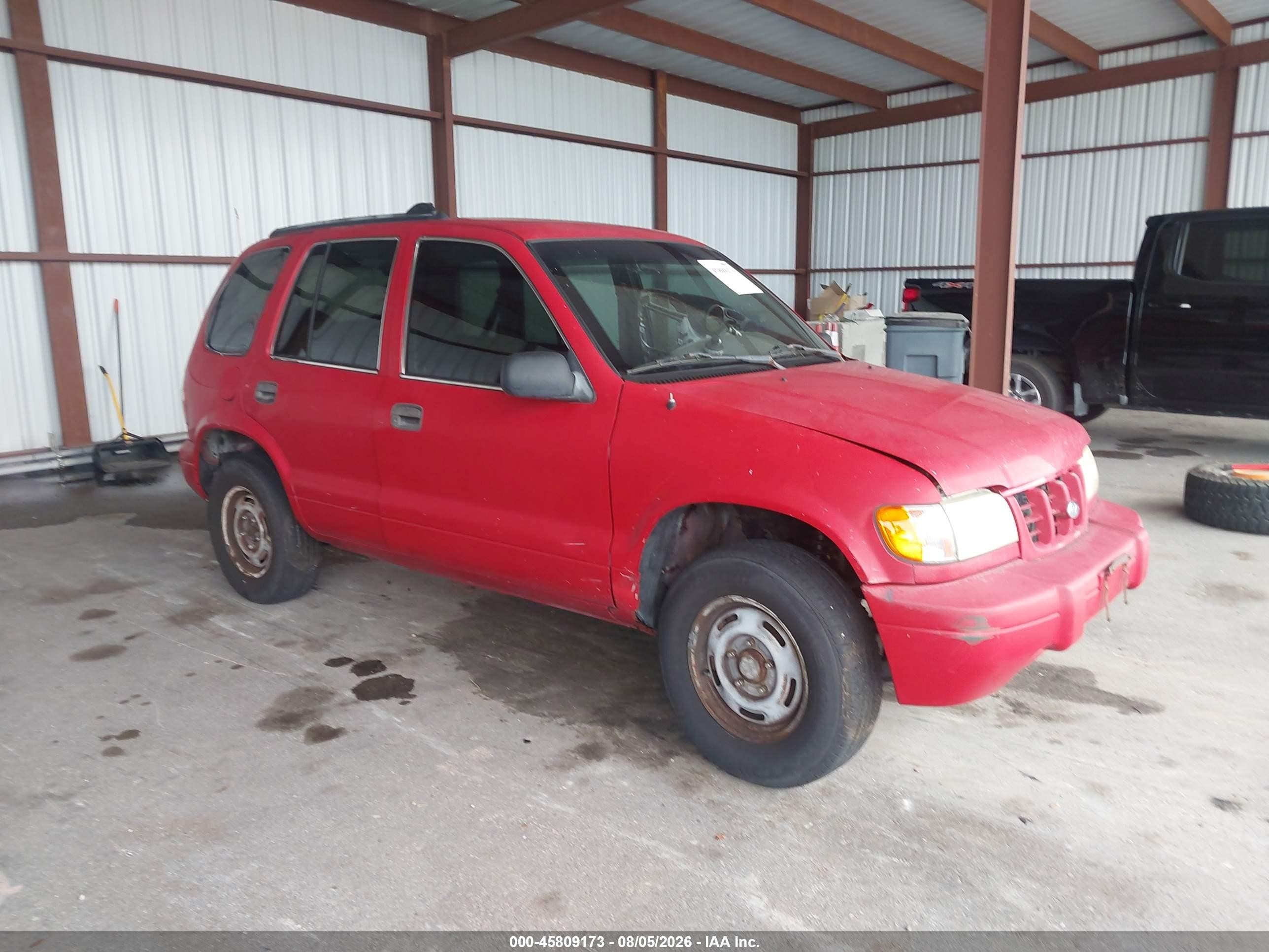 2001 Kia Sportage Ex/limited Red vin: KNDJB723X15094391