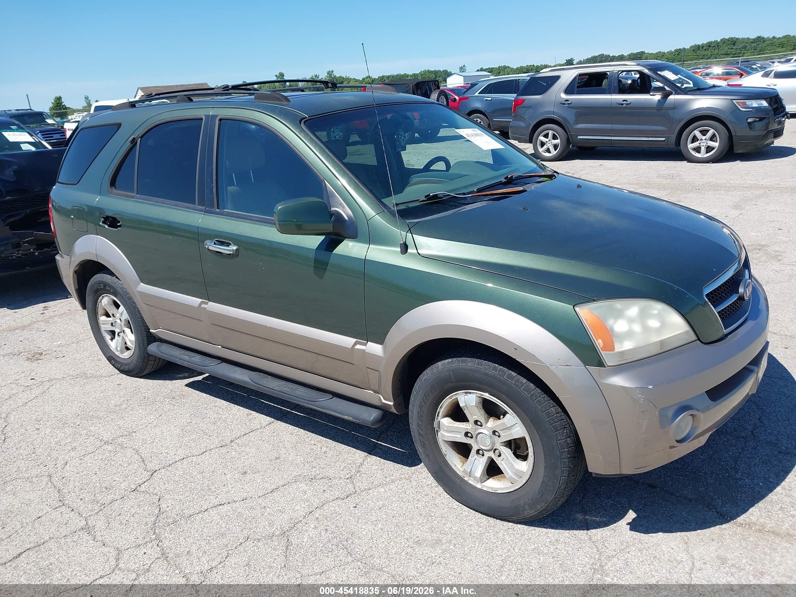2006 Kia Sorento Ex/lx Зеленый vin: KNDJC733165564004