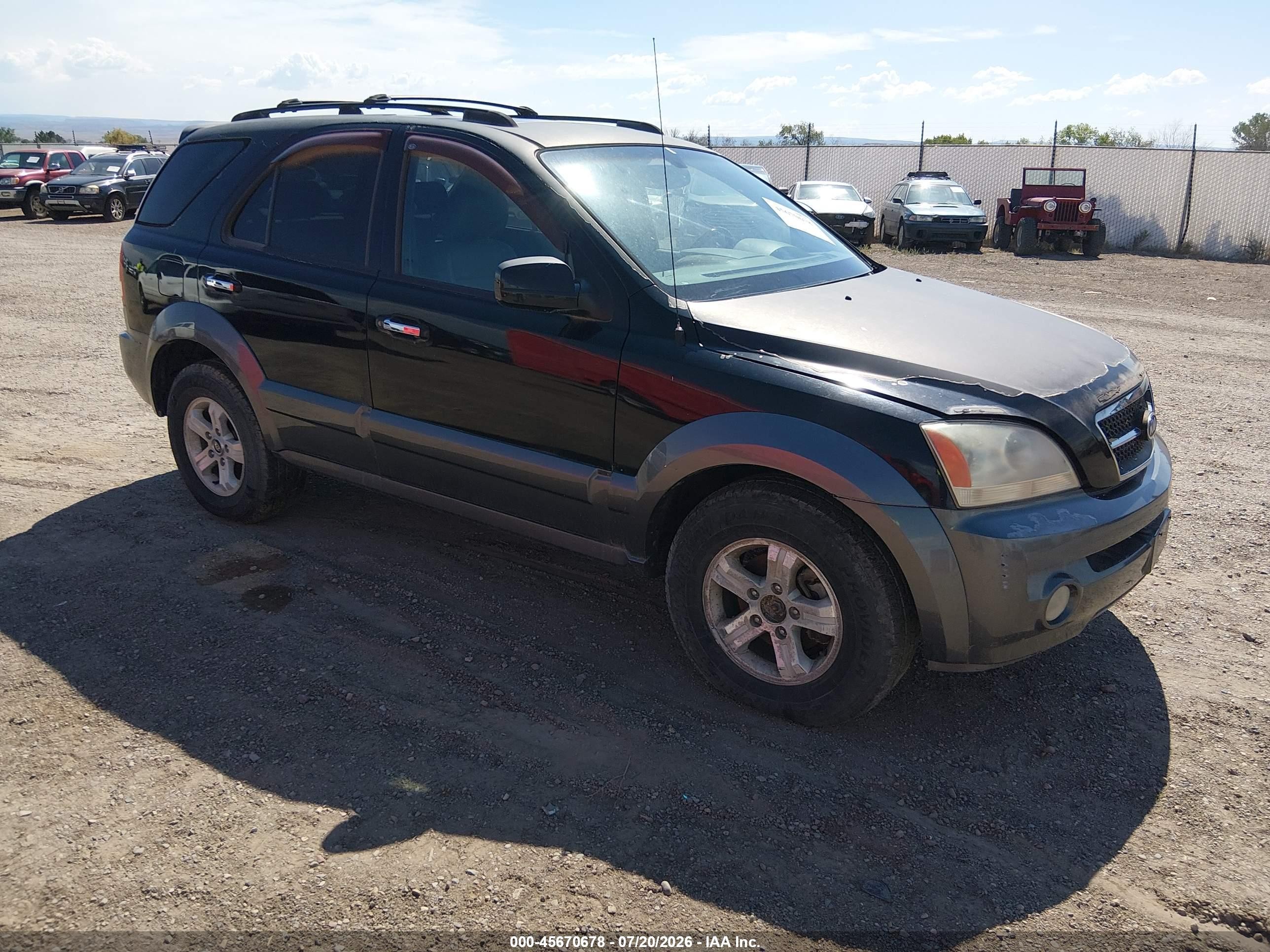 2003 Kia Sorento Ex/lx Black vin: KNDJC733235032157
