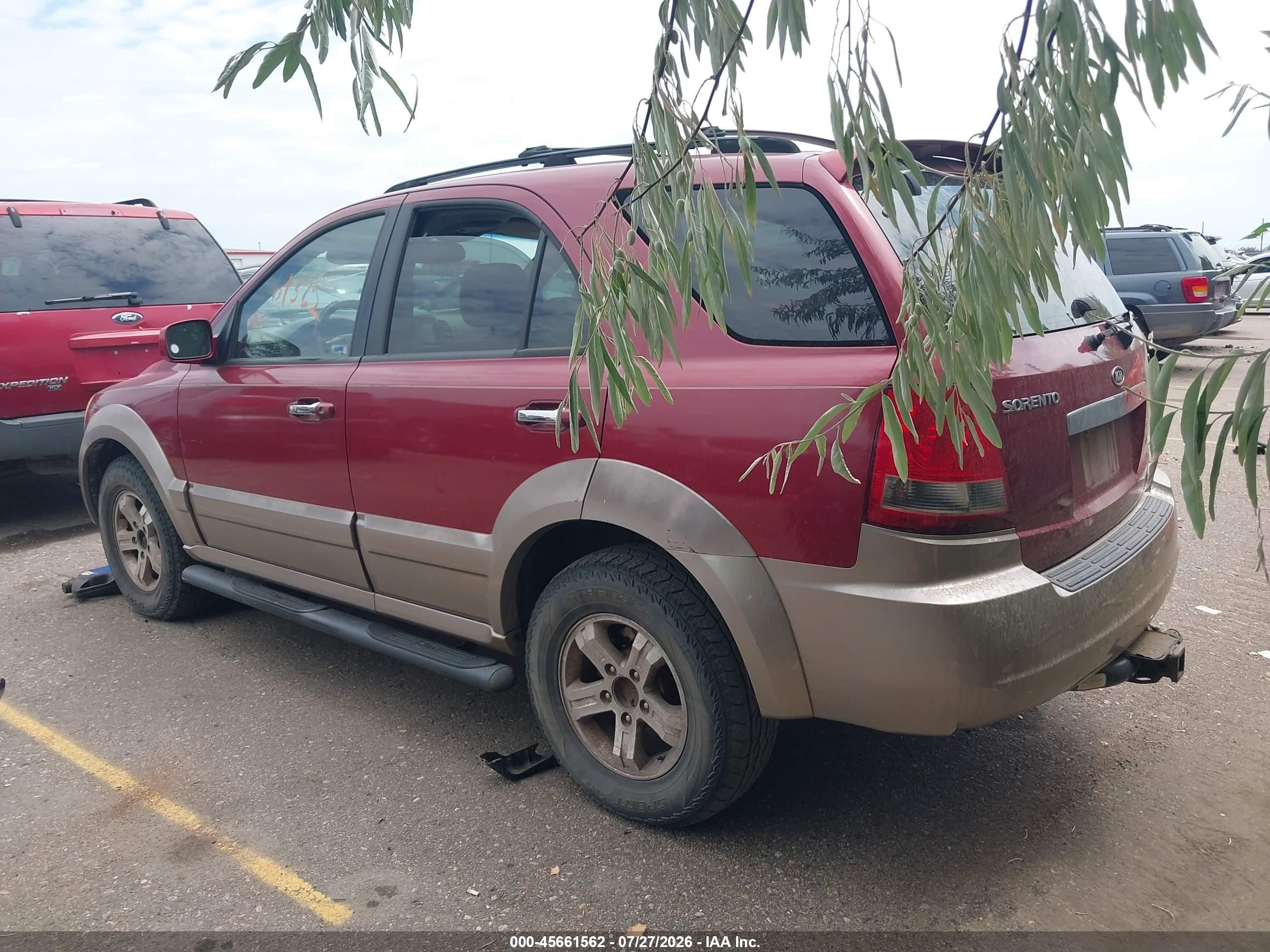 2004 Kia Sorento Ex/lx Red vin: KNDJC733245311562