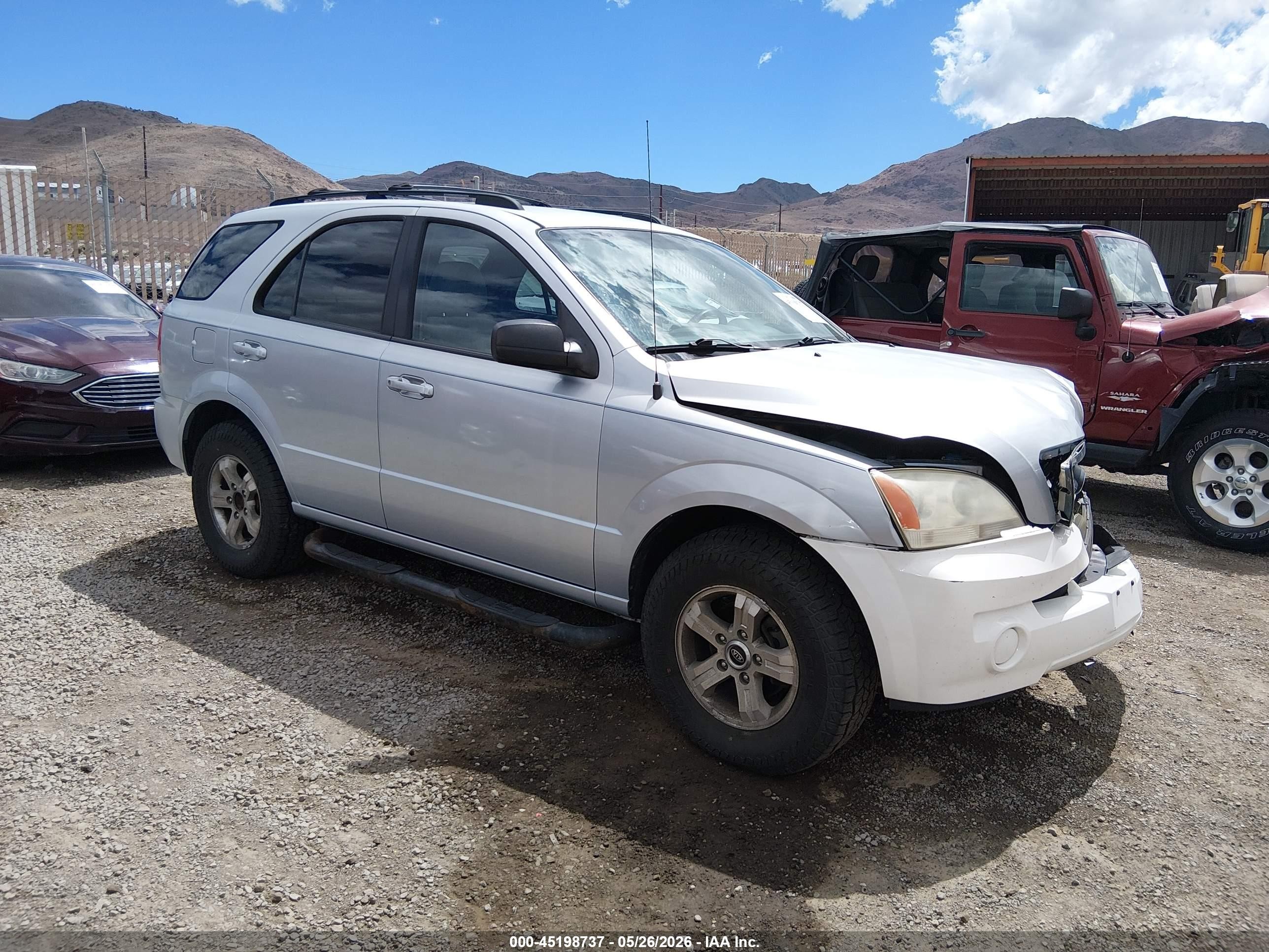 2005 Kia Sorento Ex/lx Silver vin: KNDJC733355450004
