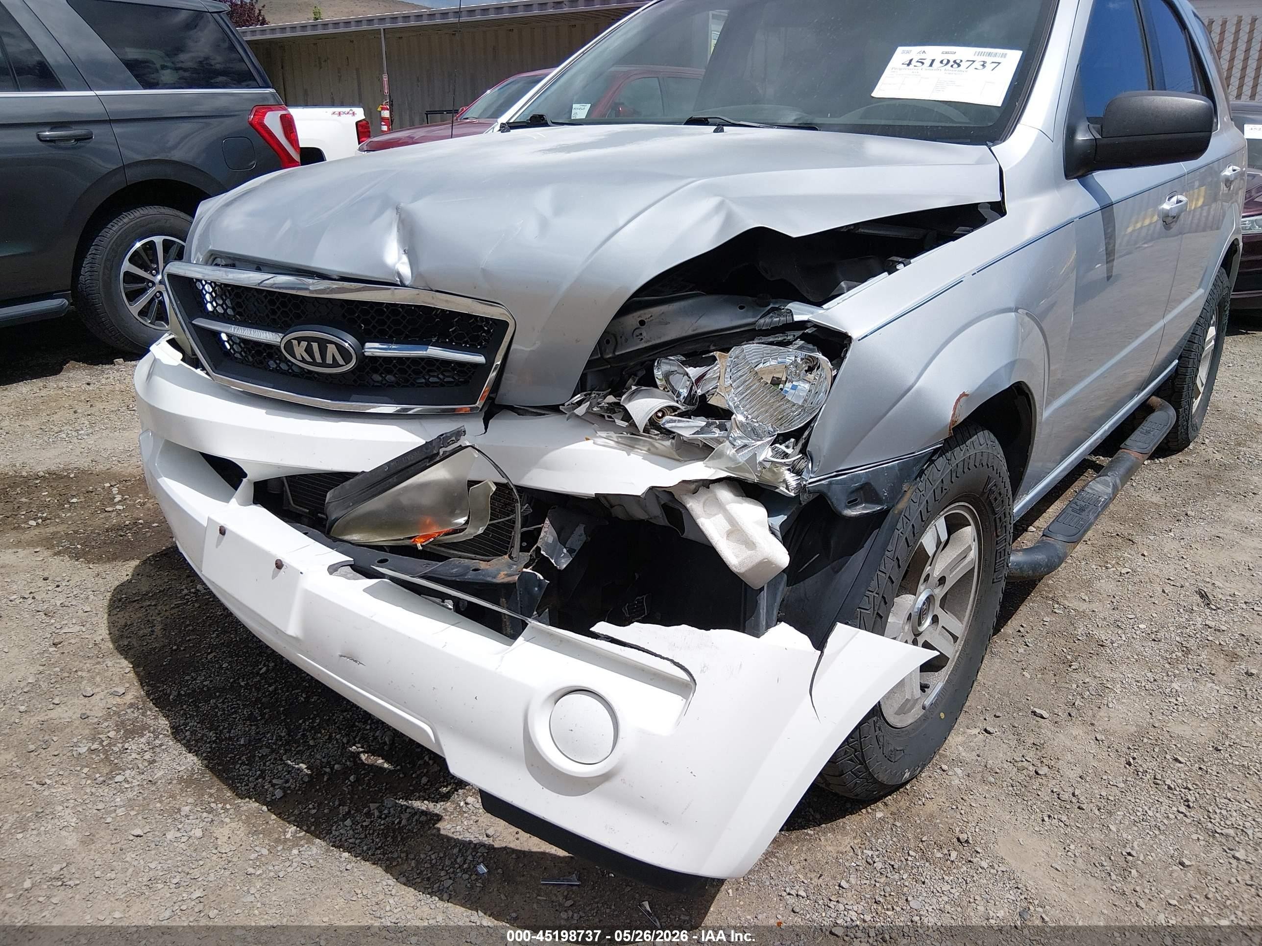 2005 Kia Sorento Ex/lx Silver vin: KNDJC733355450004