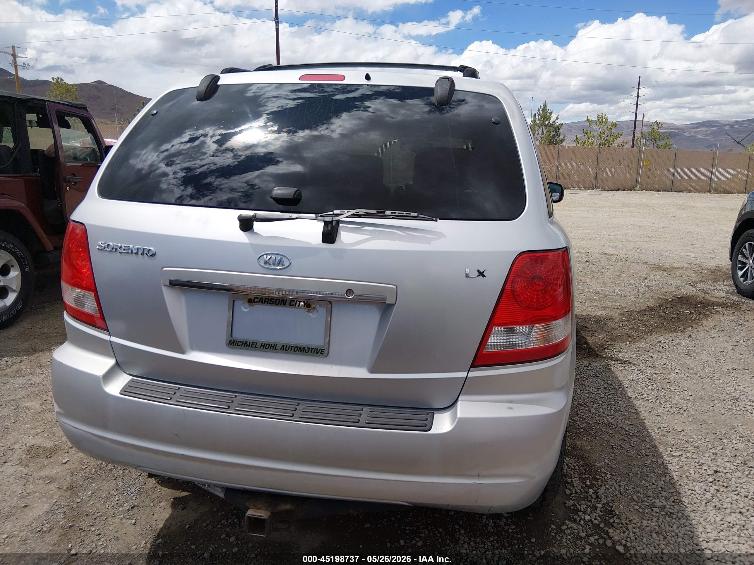 2005 Kia Sorento Ex/lx Silver vin: KNDJC733355450004