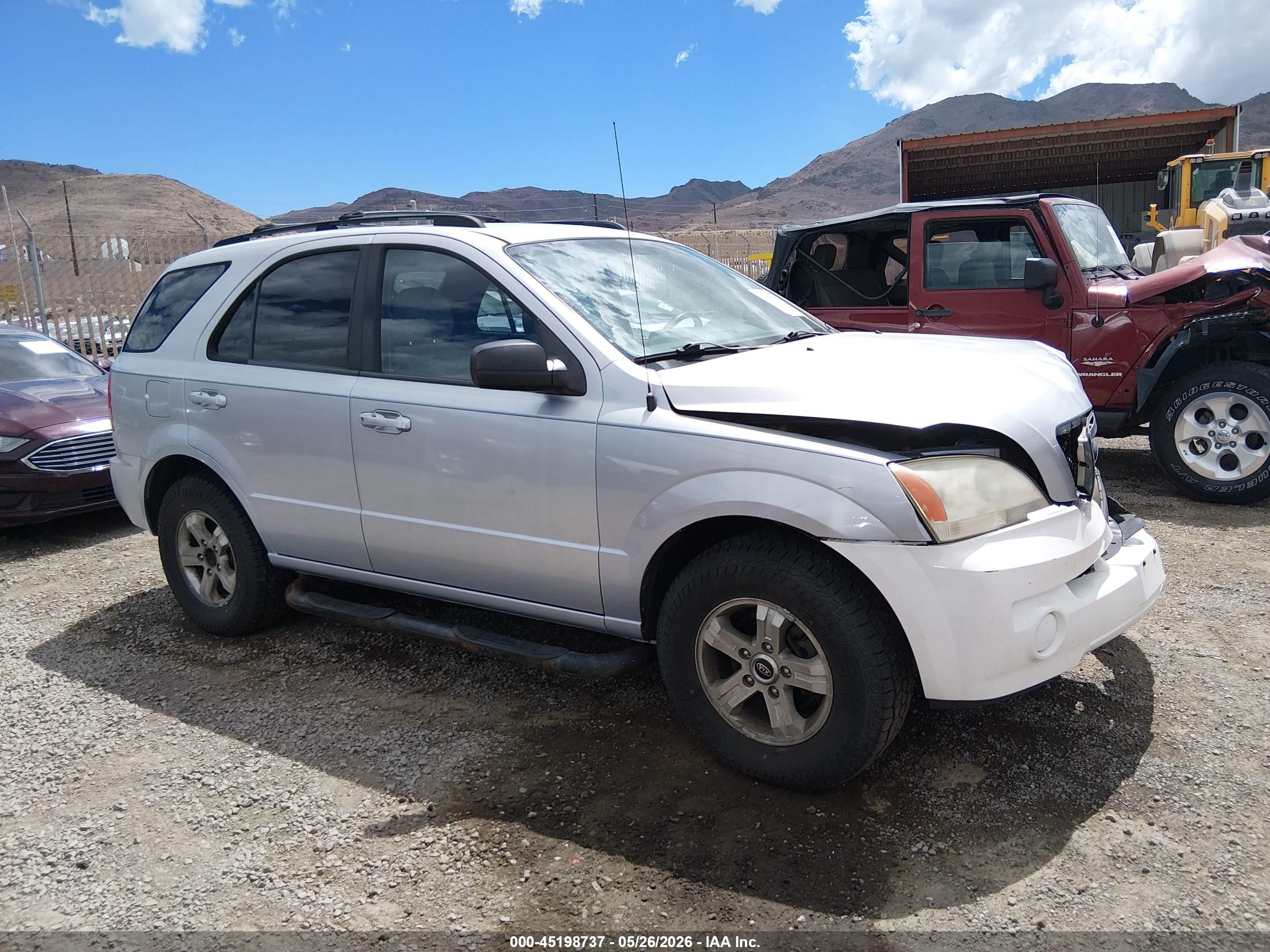 2005 Kia Sorento Ex/lx Silver vin: KNDJC733355450004