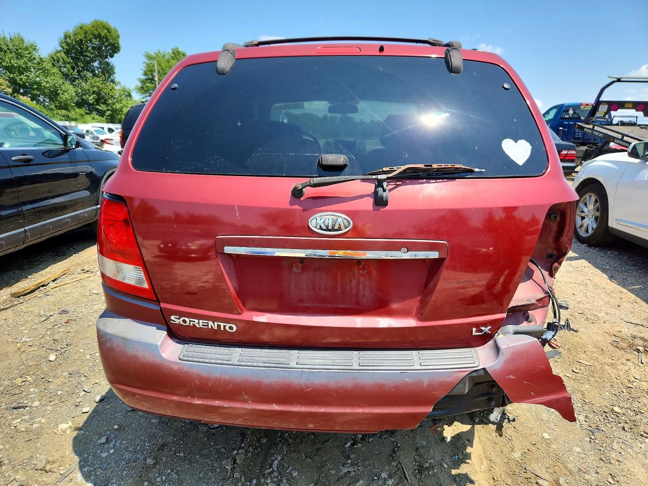 2006 Kia Sorento Lx Red vin: KNDJC733365552663