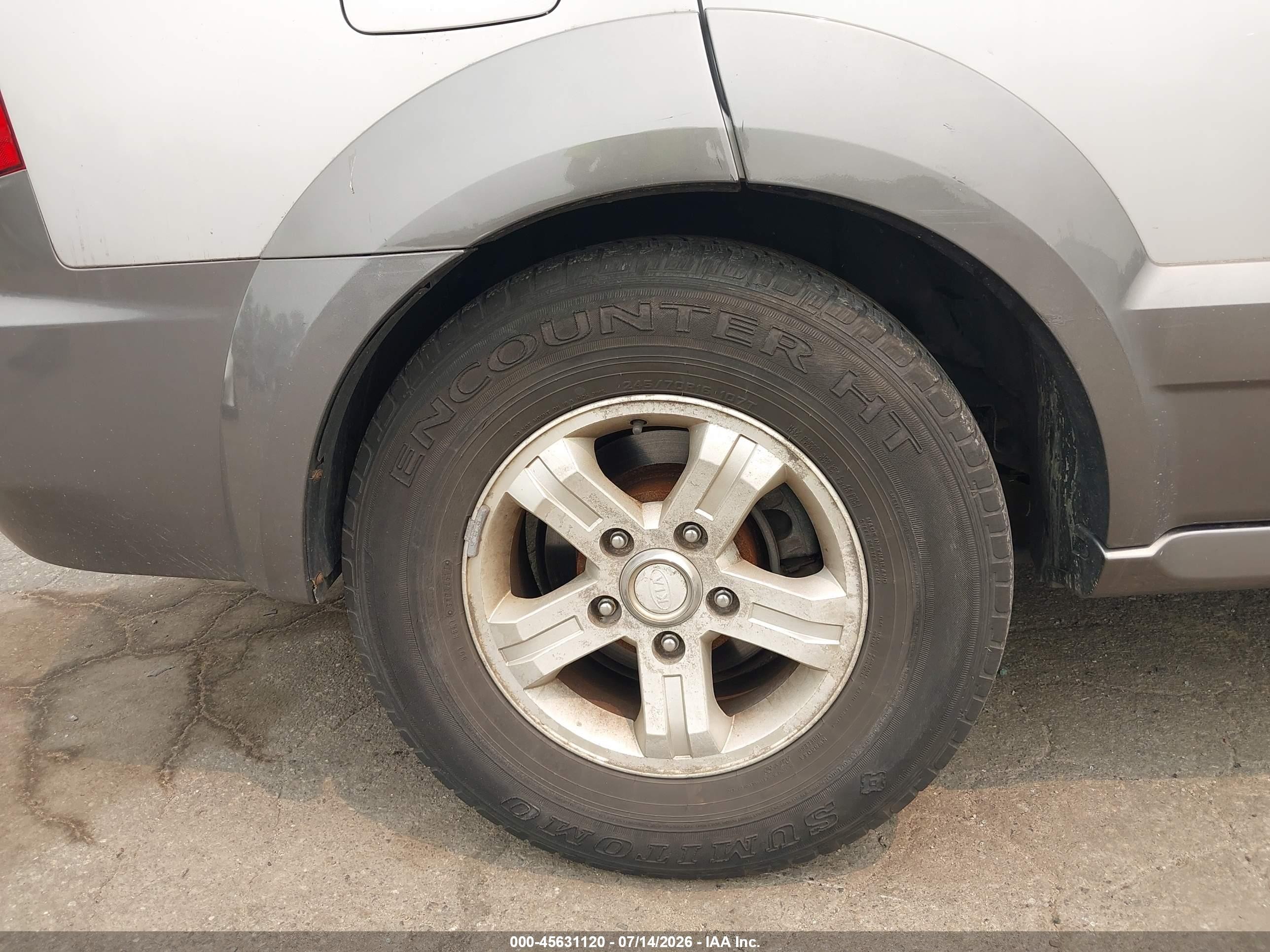2006 Kia Sorento Ex/lx Silver vin: KNDJC733365643884