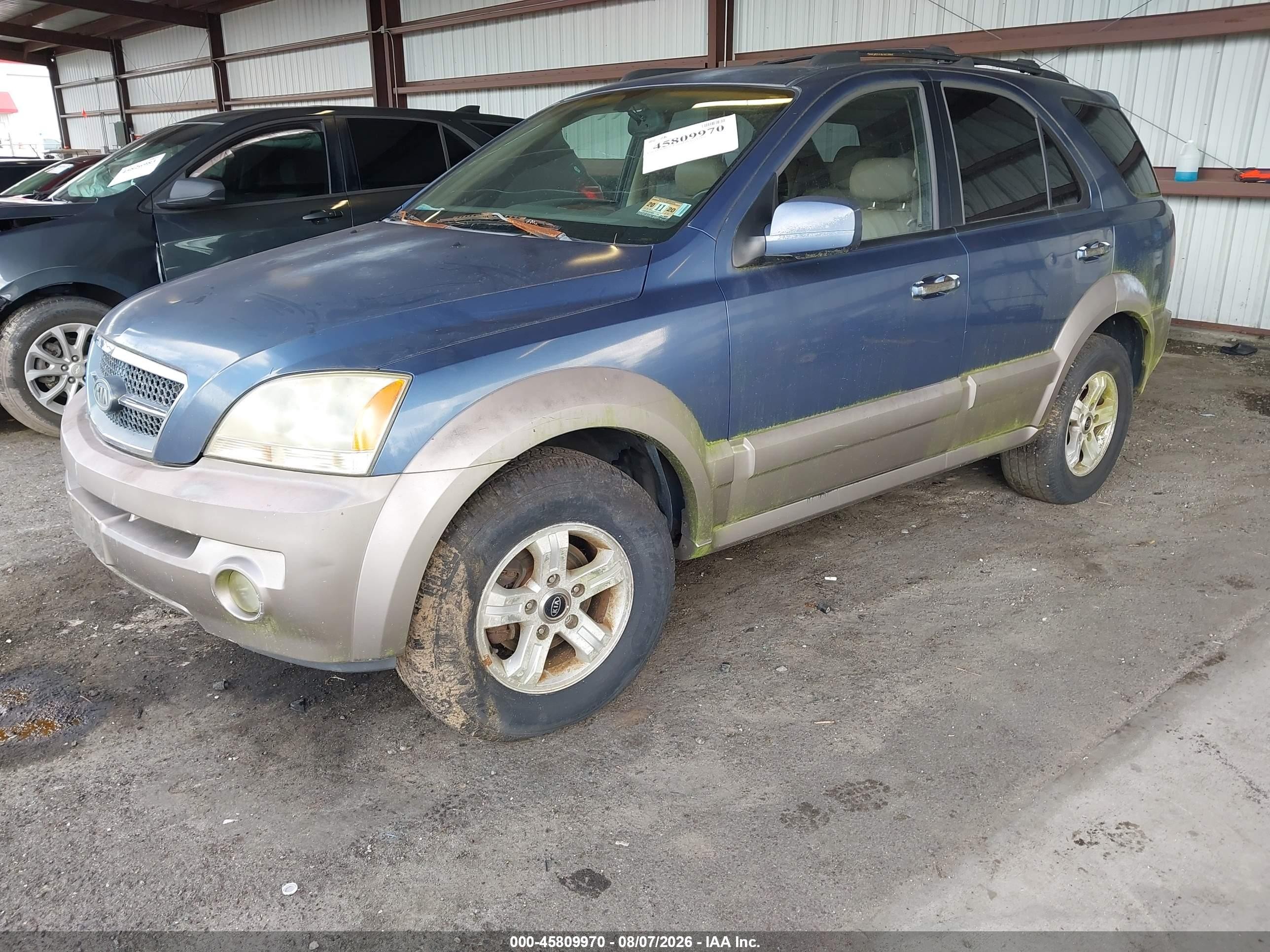 2004 Kia Sorento Ex/lx Light Blue vin: KNDJC733445285210