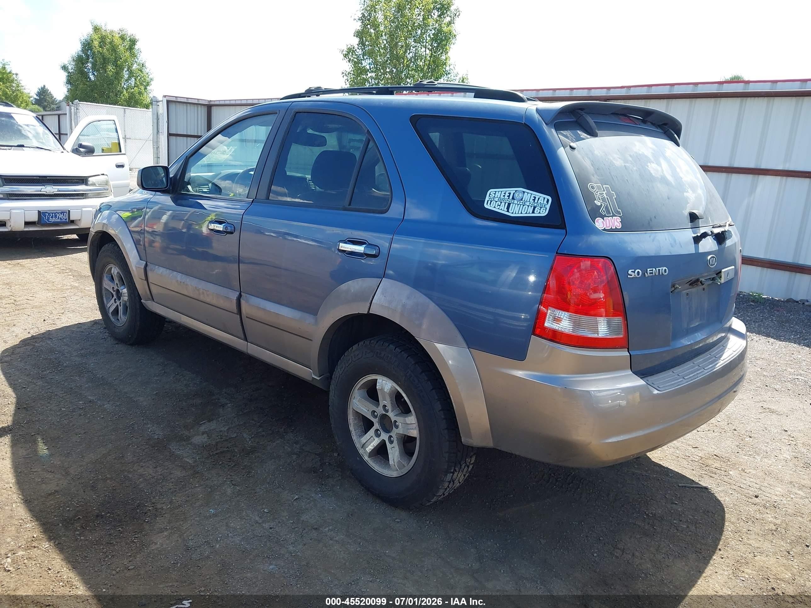 2003 Kia Sorento Ex/lx Blue vin: KNDJC733635087369