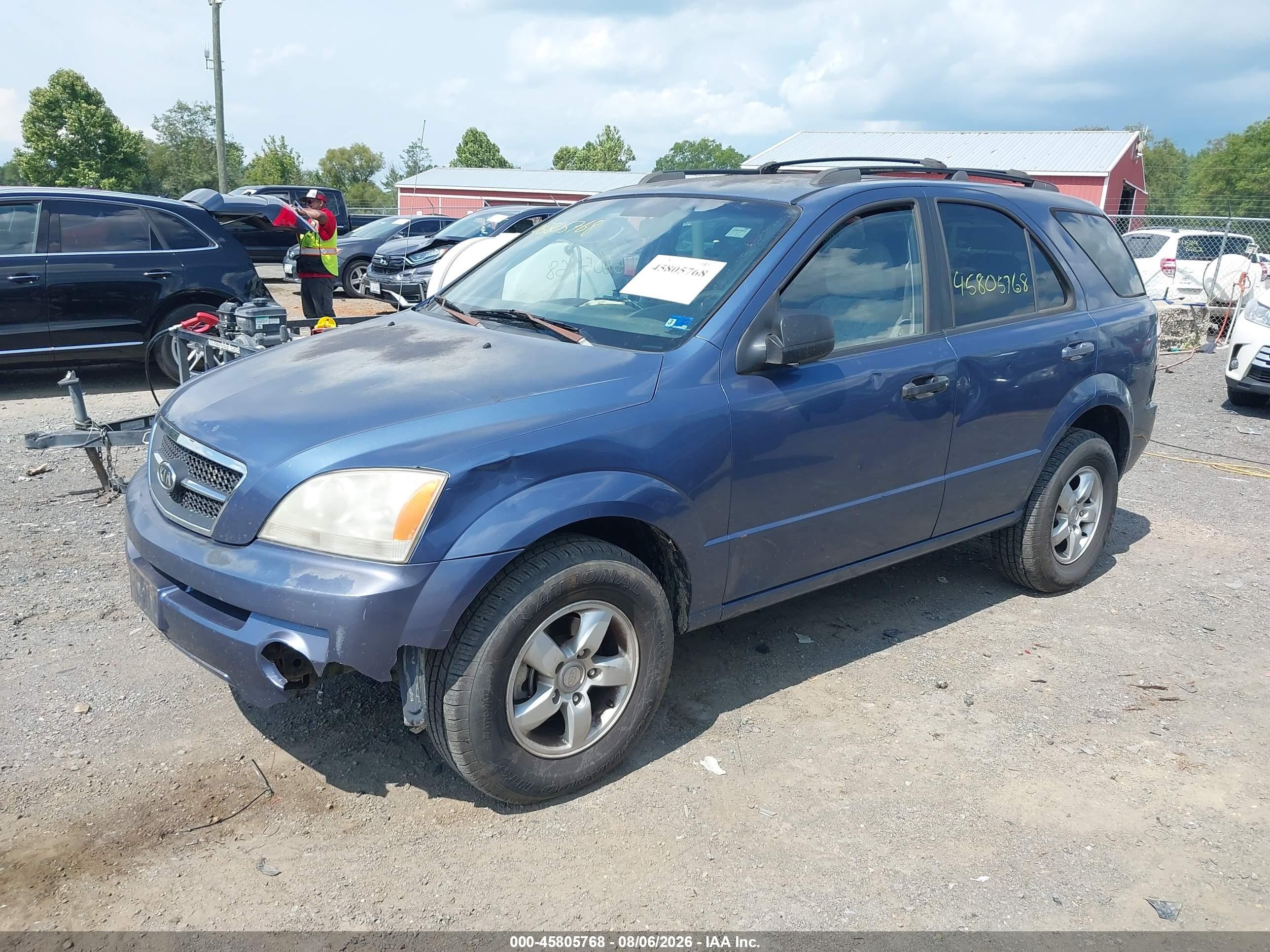 2006 Kia Sorento Ex/lx Blue vin: KNDJC733665615254