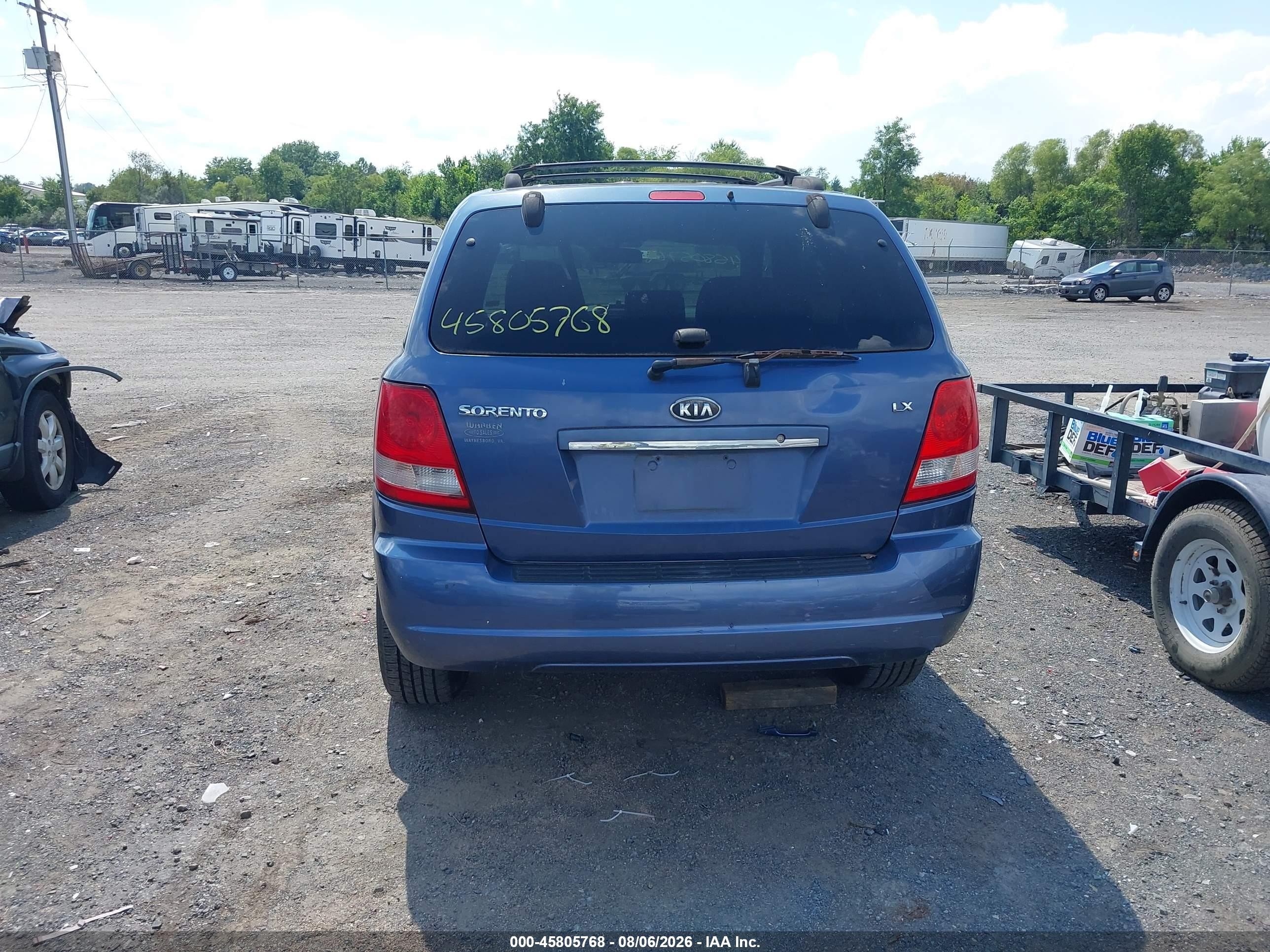 2006 Kia Sorento Ex/lx Blue vin: KNDJC733665615254