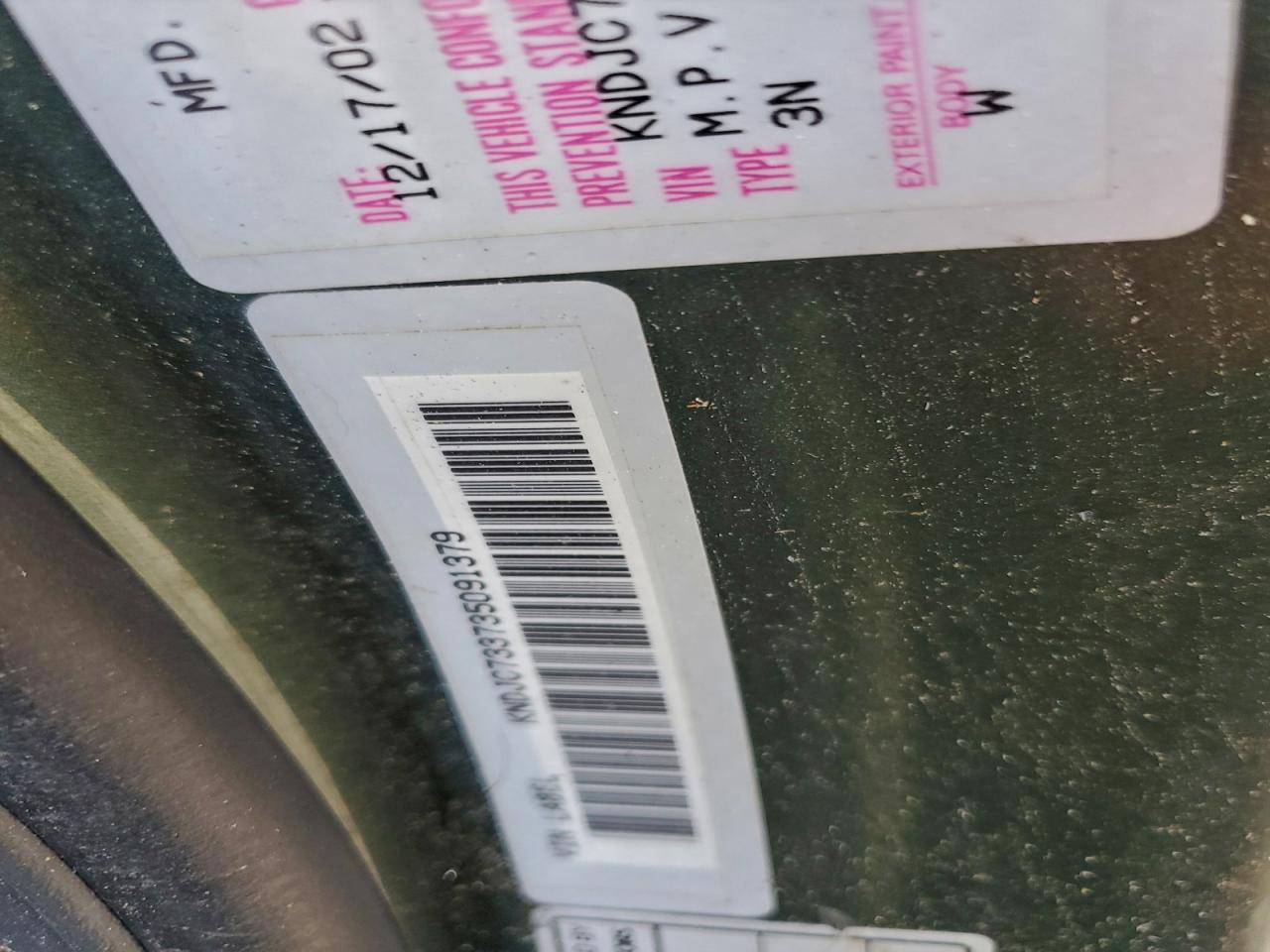 2003 Kia Sorento Lx Gray vin: KNDJC733735091379