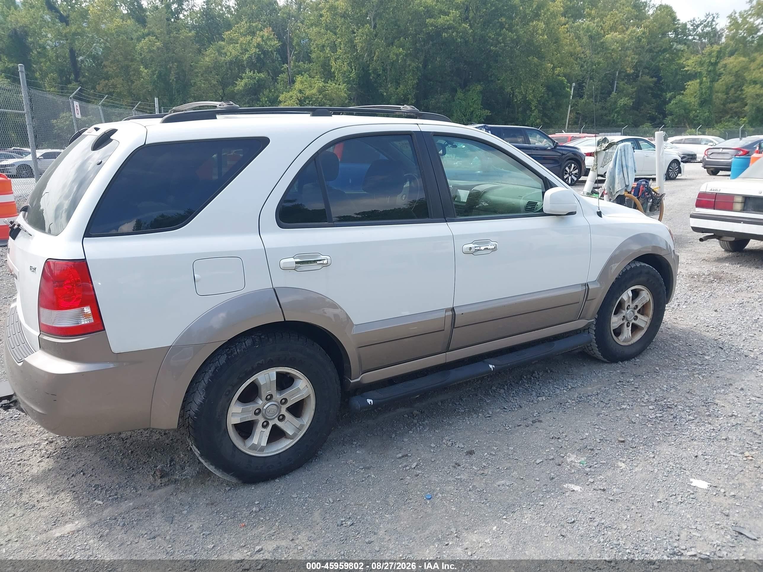 2006 Kia Sorento Ex/lx White vin: KNDJC733765601783