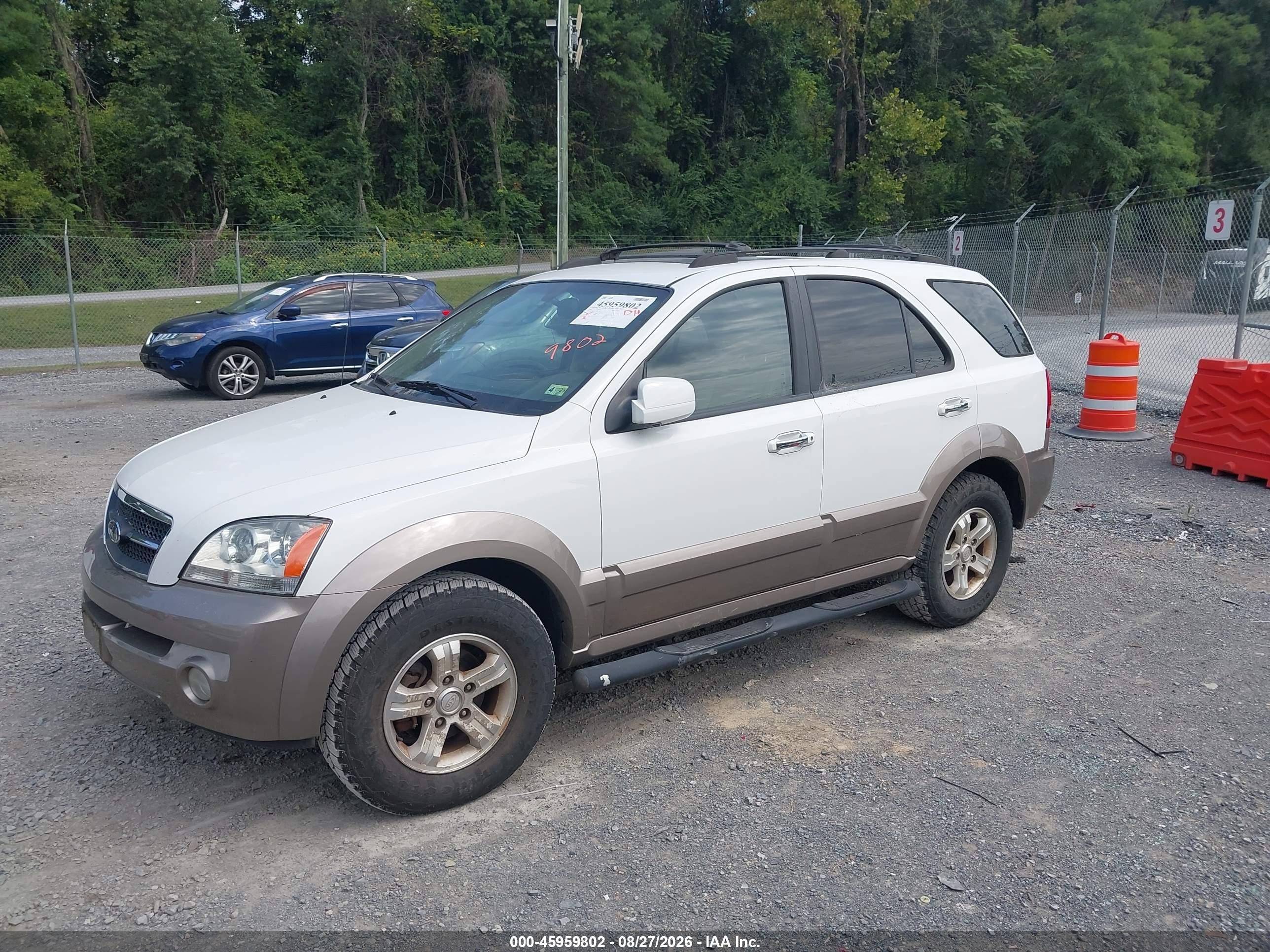 2006 Kia Sorento Ex/lx White vin: KNDJC733765601783