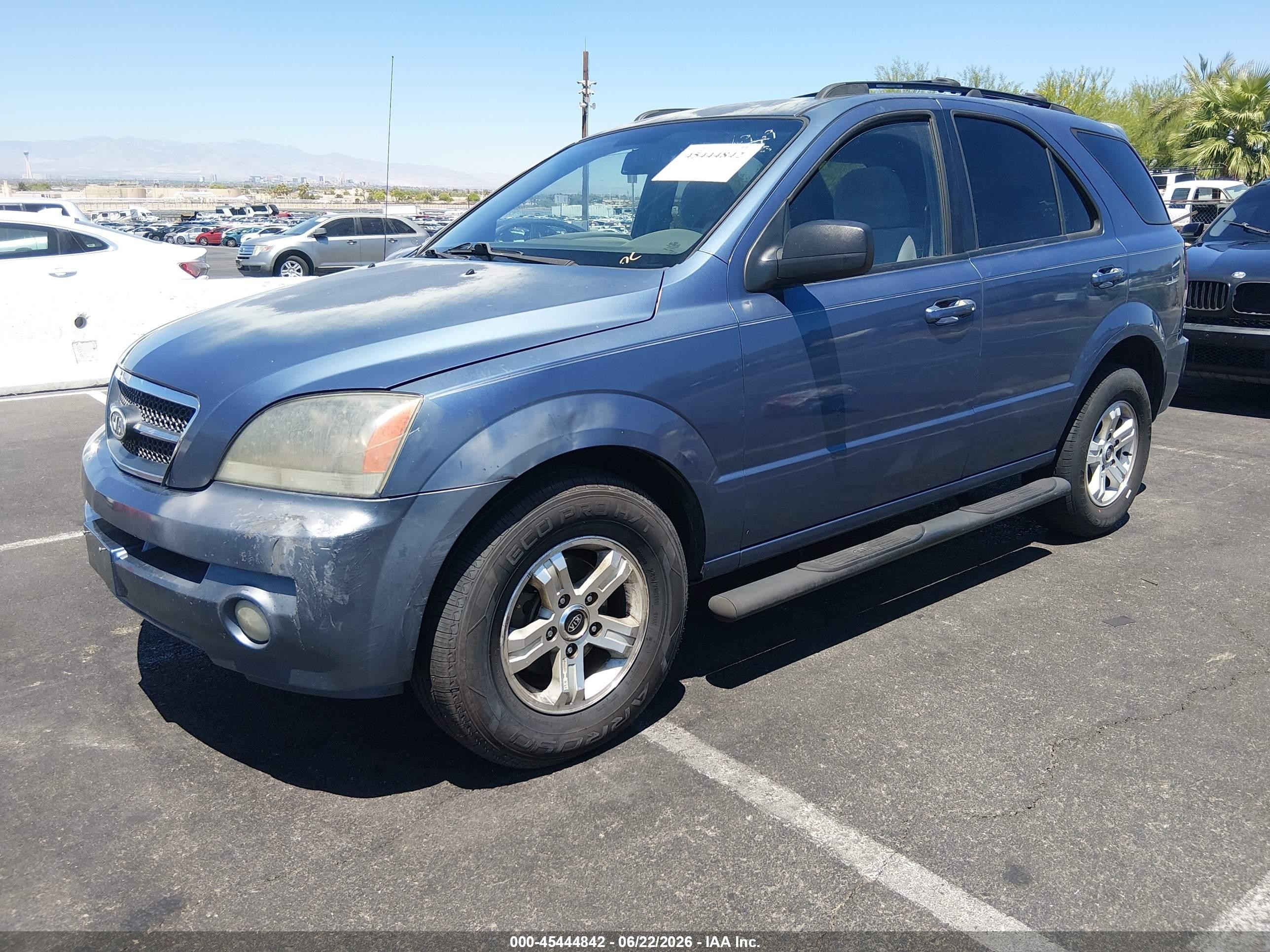 2005 Kia Sorento Ex/lx Blue vin: KNDJC733855436969