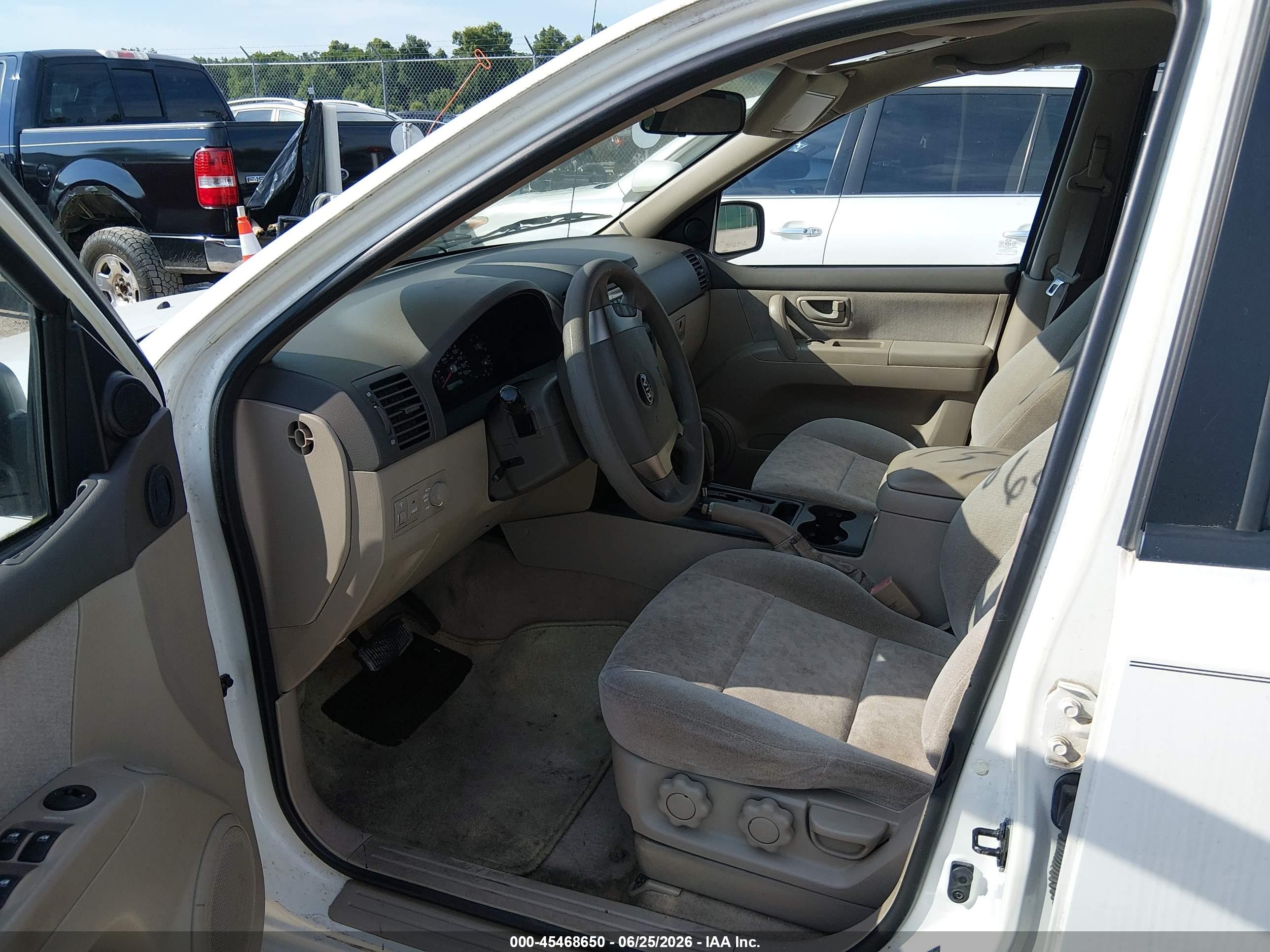 2006 Kia Sorento Ex/lx White vin: KNDJC733865655433