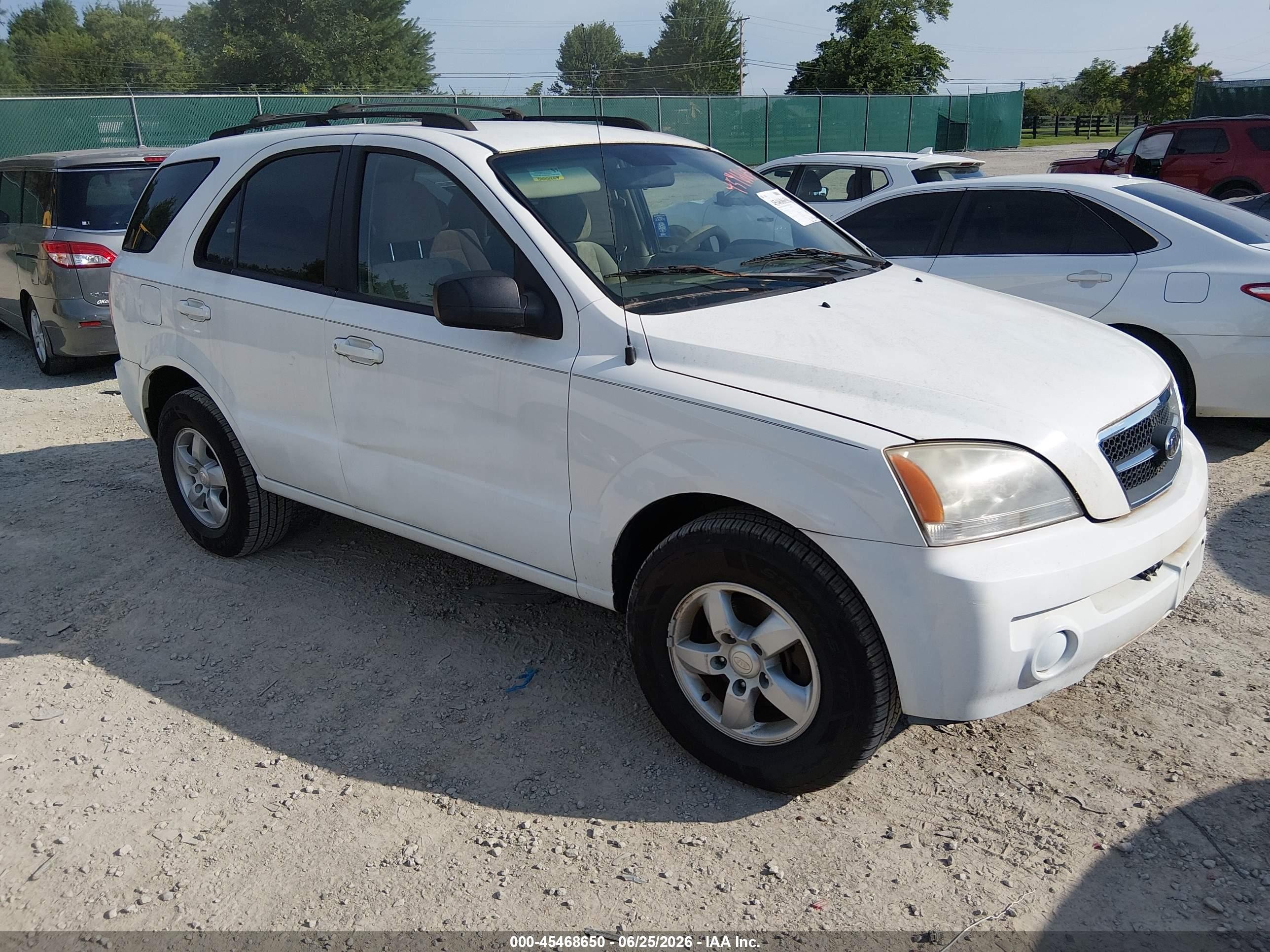 2006 Kia Sorento Ex/lx White vin: KNDJC733865655433