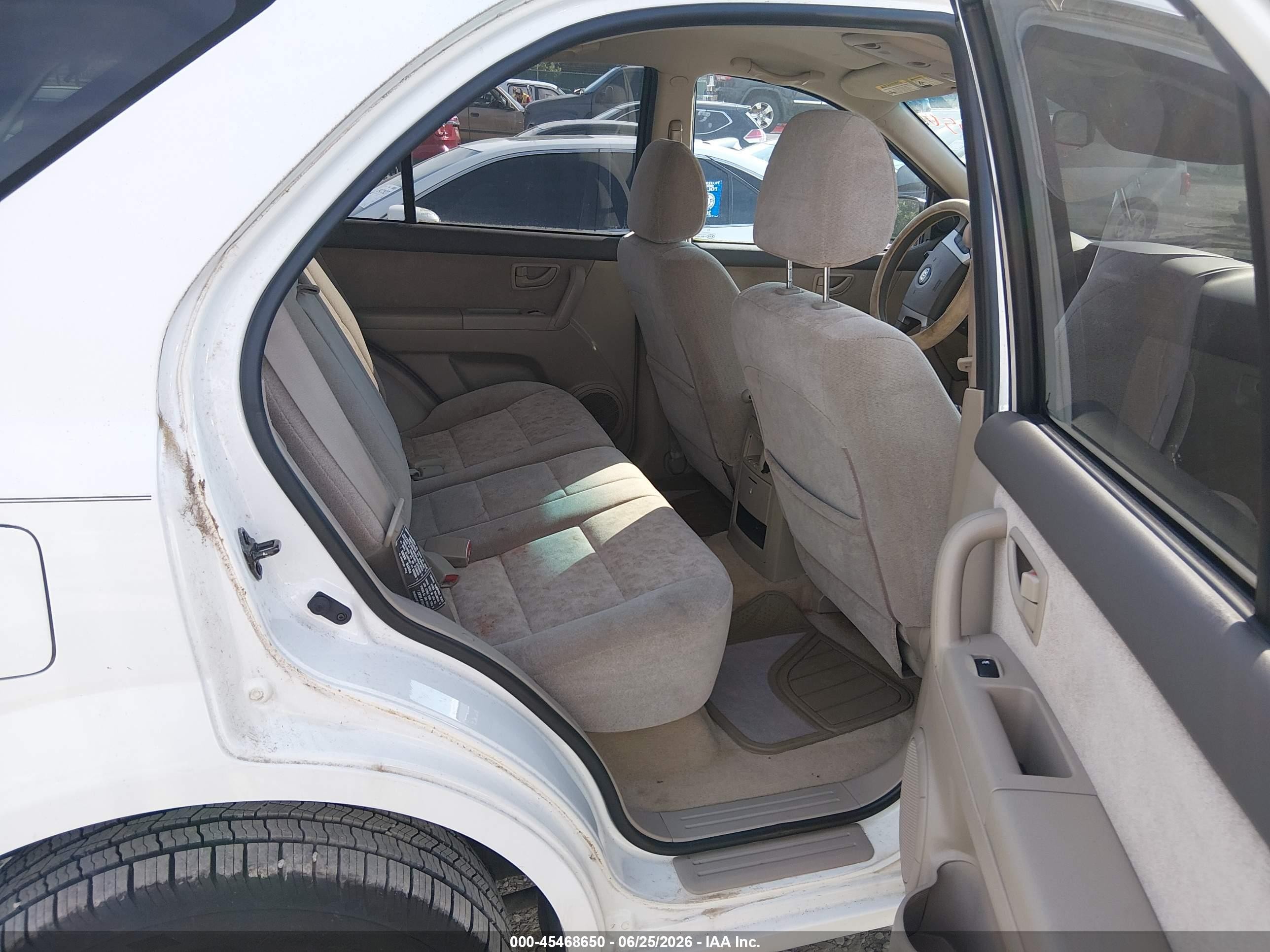 2006 Kia Sorento Ex/lx White vin: KNDJC733865655433