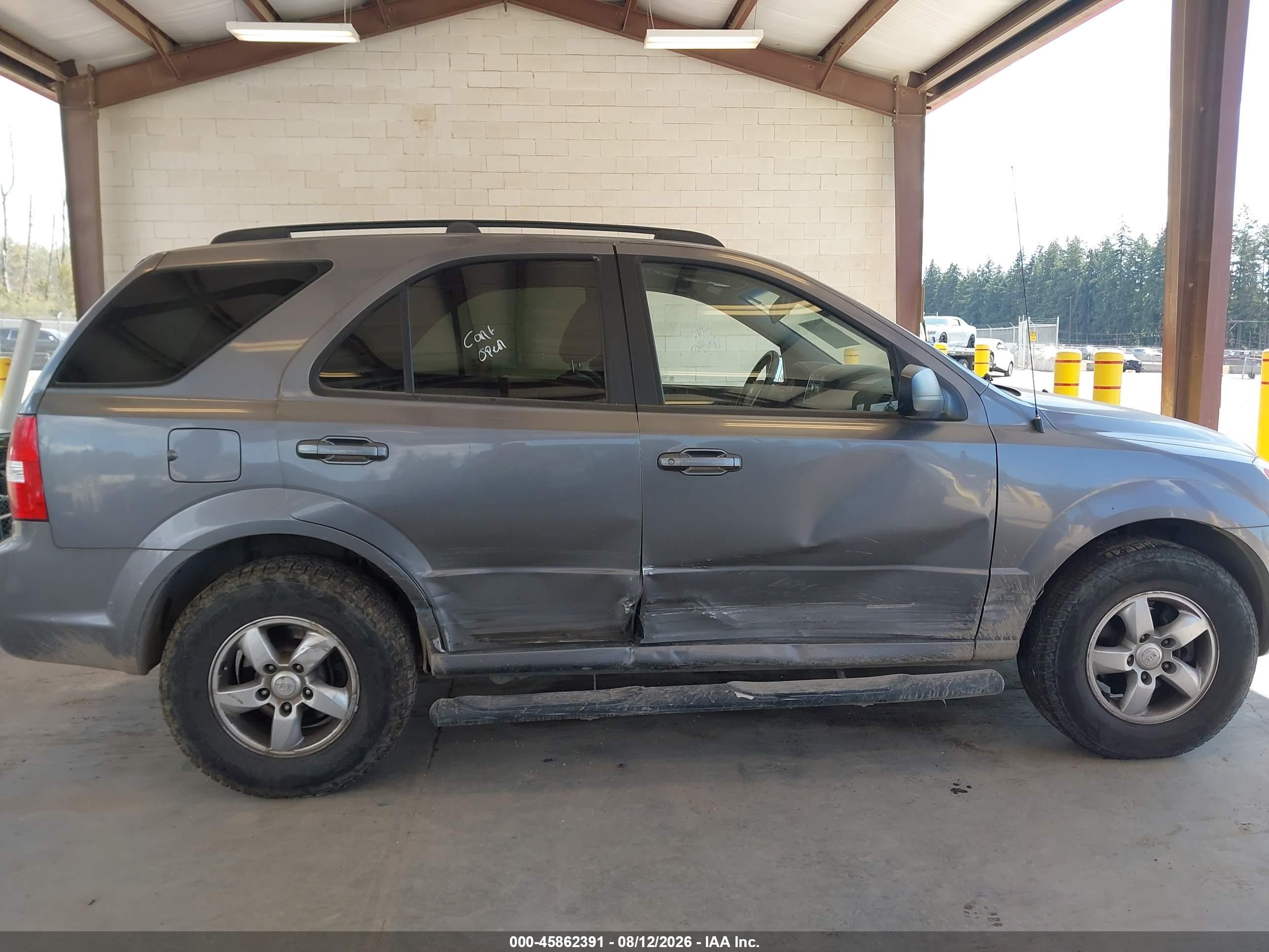 2008 Kia Sorento Lx Gray vin: KNDJC735085841066