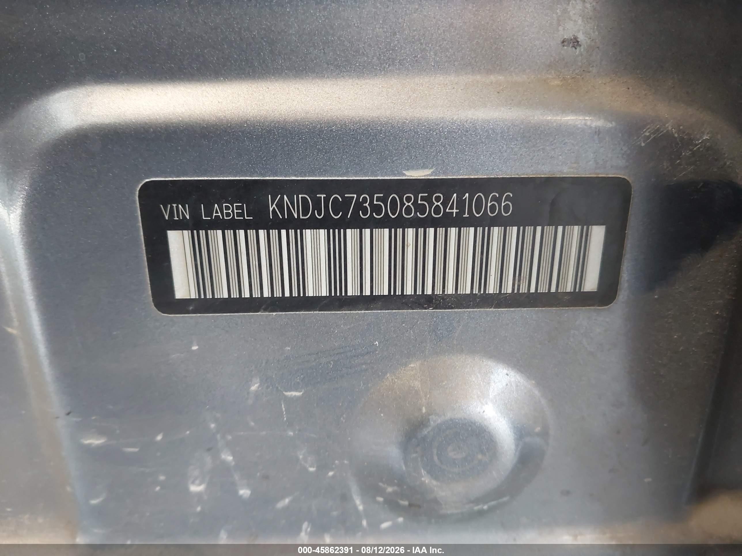 2008 Kia Sorento Lx Gray vin: KNDJC735085841066