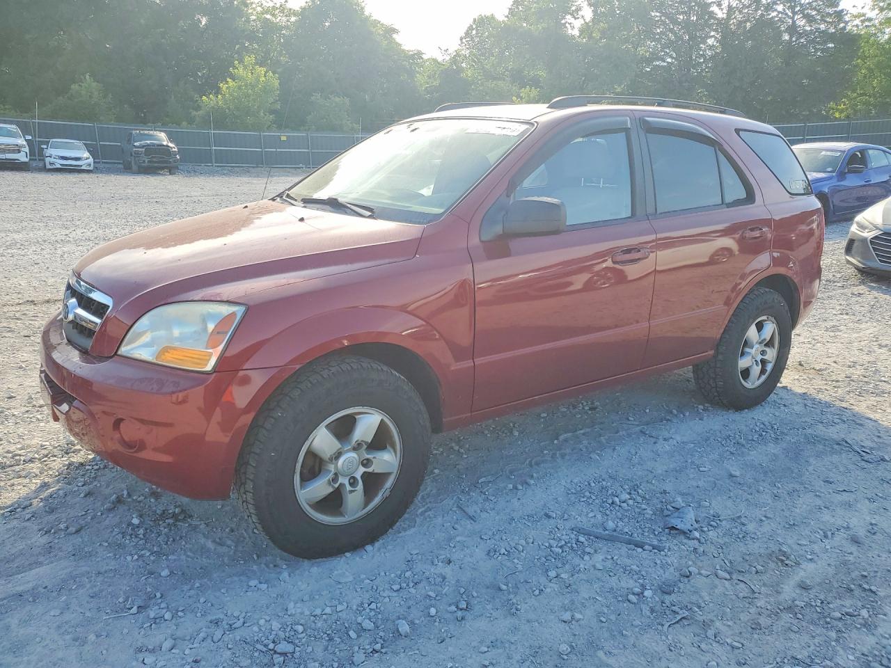 2009 Kia Sorento Lx Maroon vin: KNDJC735195869640