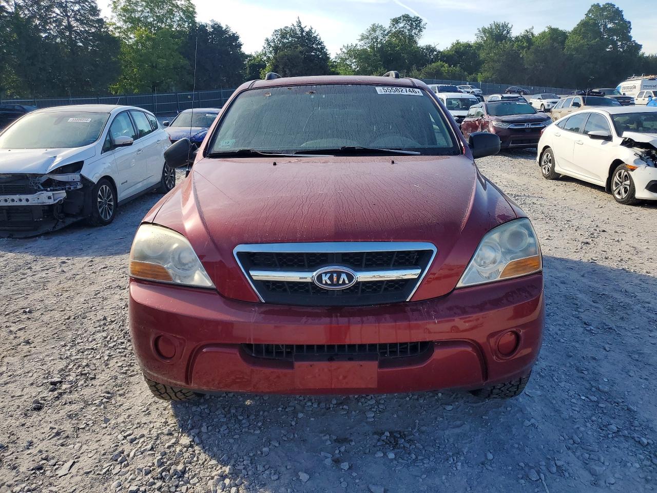 2009 Kia Sorento Lx Maroon vin: KNDJC735195869640