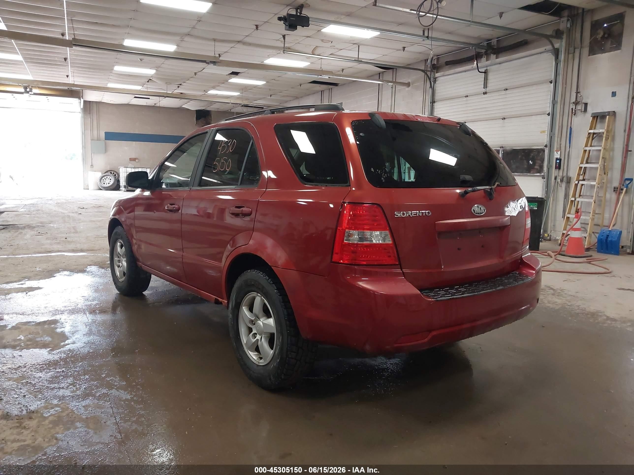 2009 Kia Sorento Lx Red vin: KNDJC735295890383