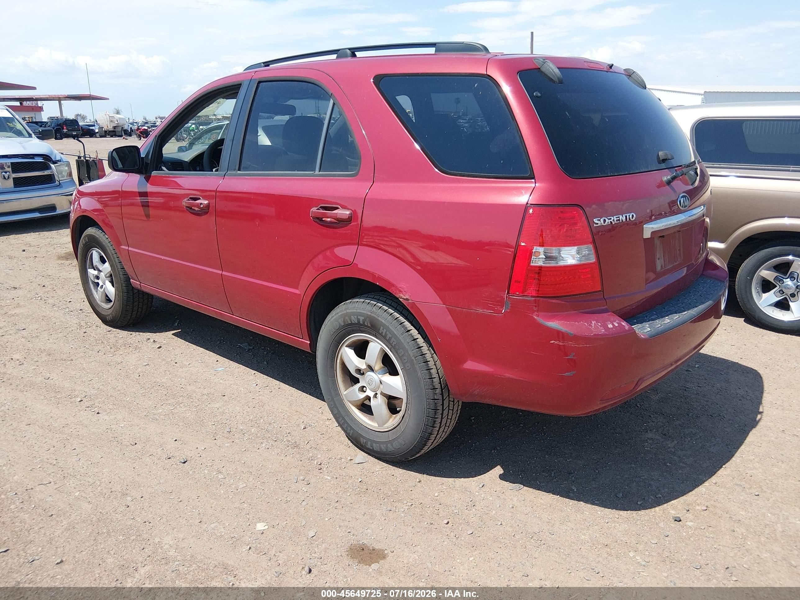2008 Kia Sorento Lx Красный vin: KNDJC735485854161