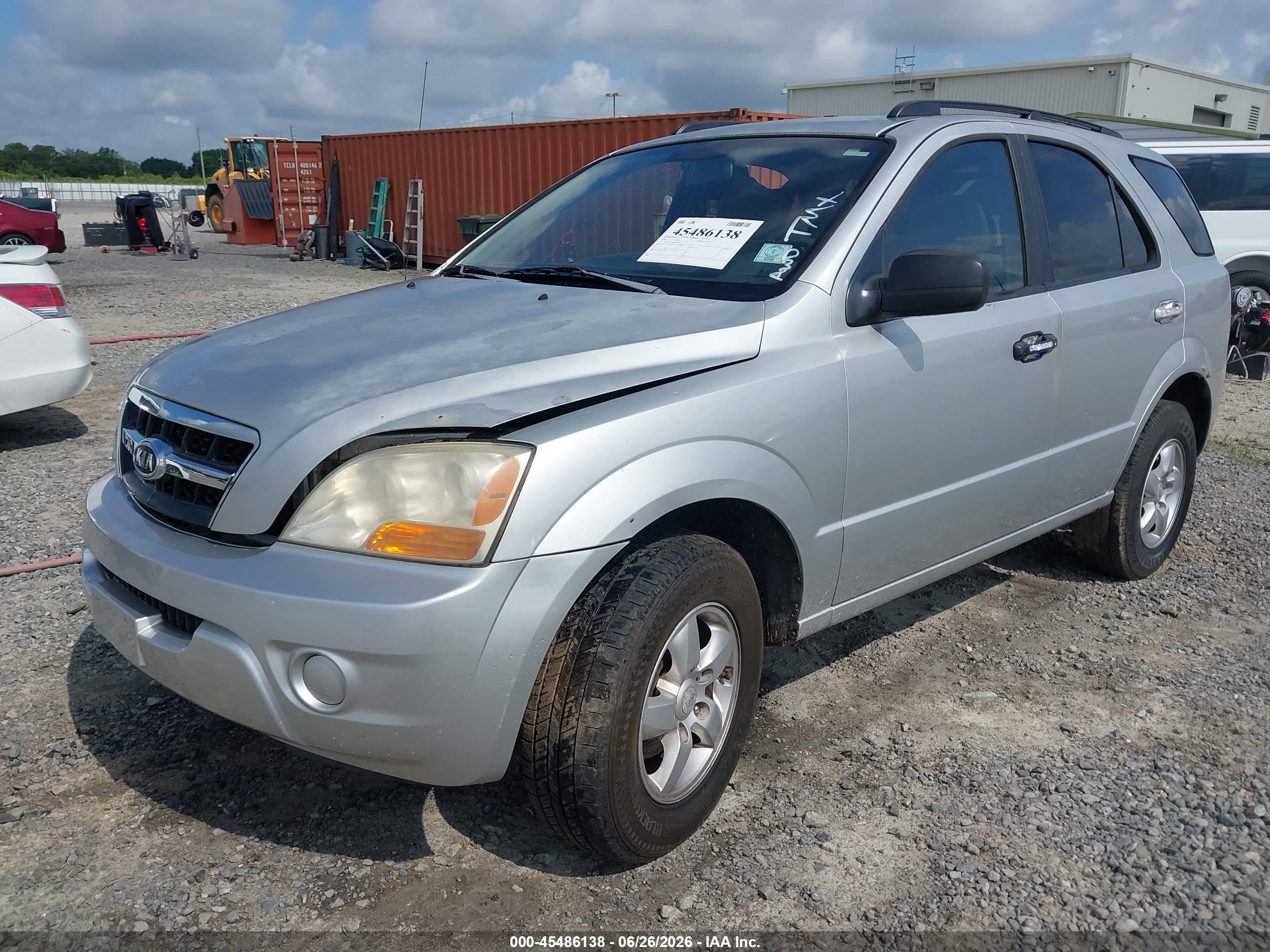 2009 Kia Sorento Lx Silver vin: KNDJC735595873545
