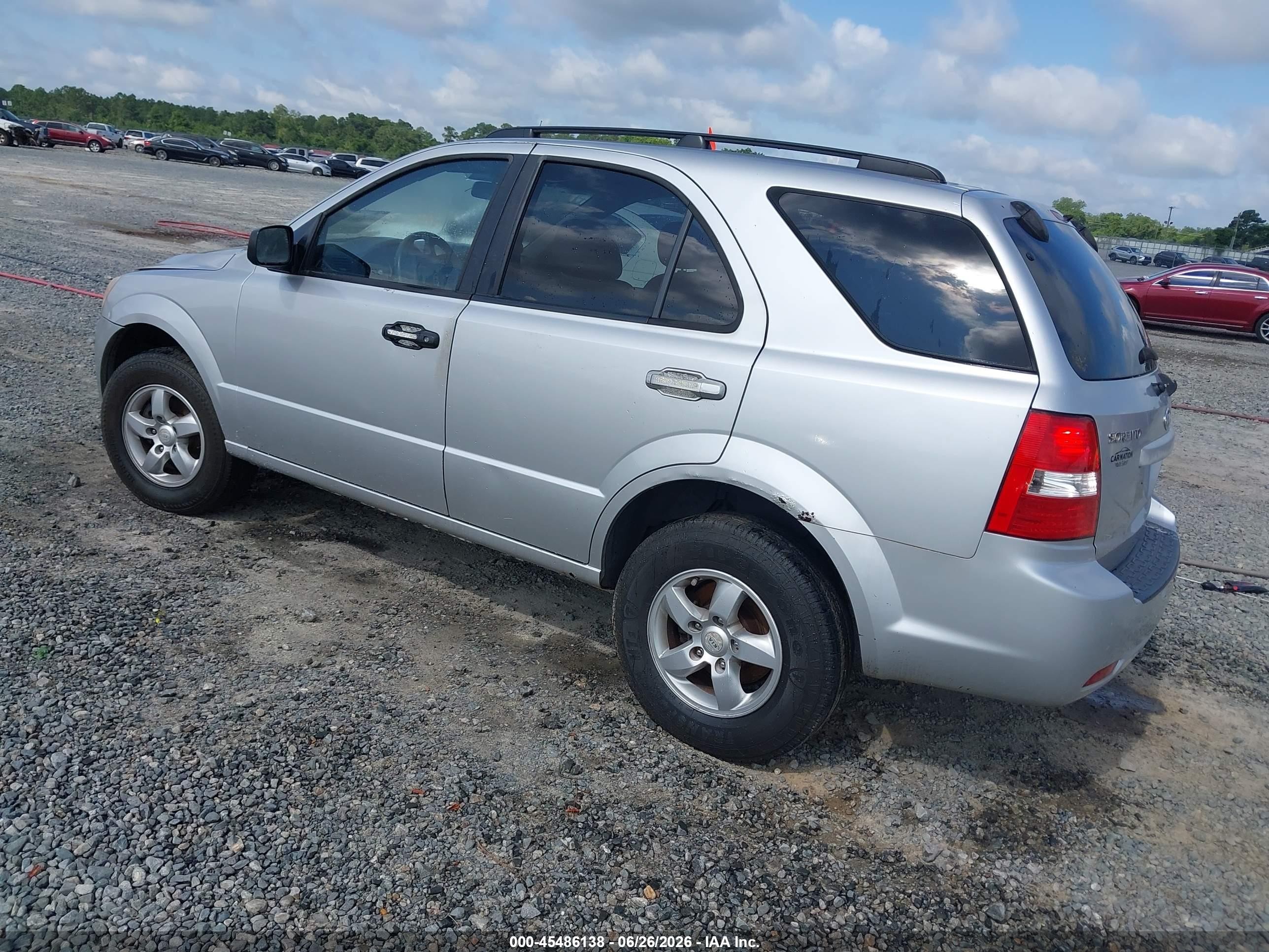 2009 Kia Sorento Lx Silver vin: KNDJC735595873545
