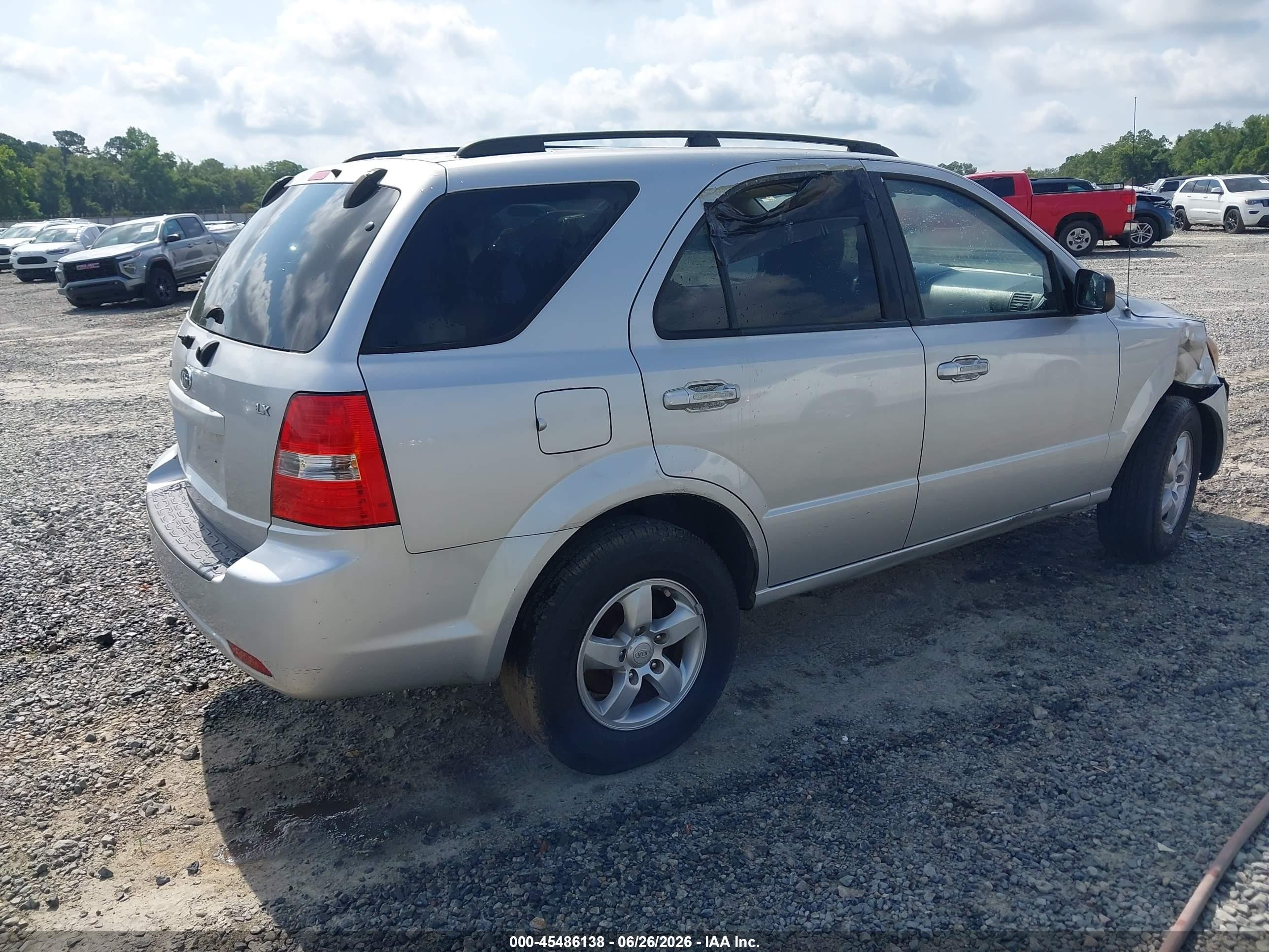 2009 Kia Sorento Lx Silver vin: KNDJC735595873545