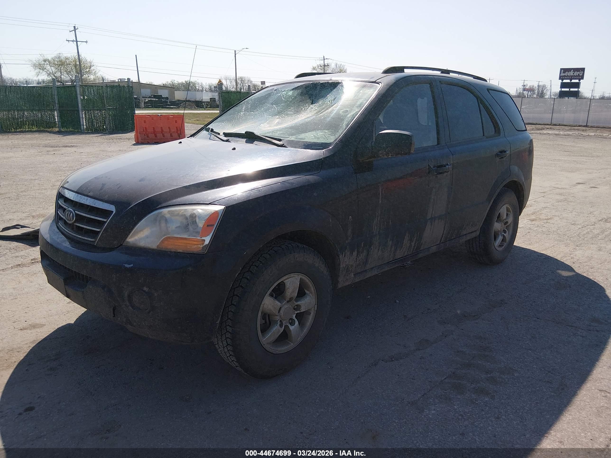 2008 Kia Sorento Lx Black vin: KNDJC735685798465