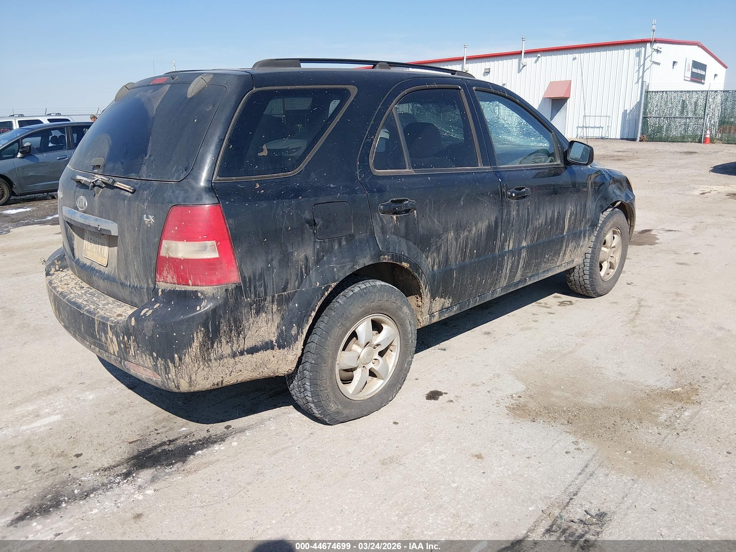 2008 Kia Sorento Lx Black vin: KNDJC735685798465