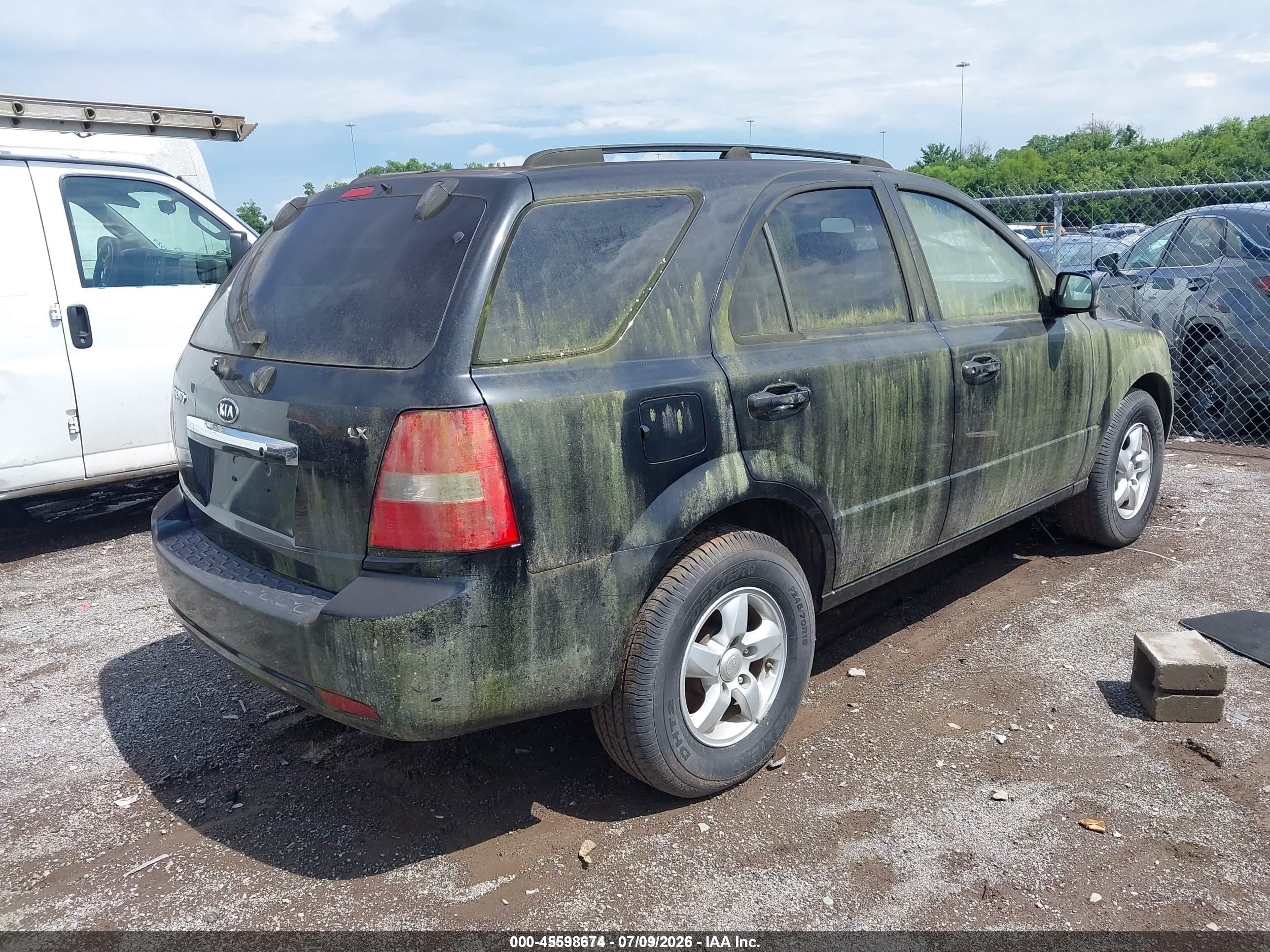 2008 Kia Sorento Lx Черный vin: KNDJC735785765135