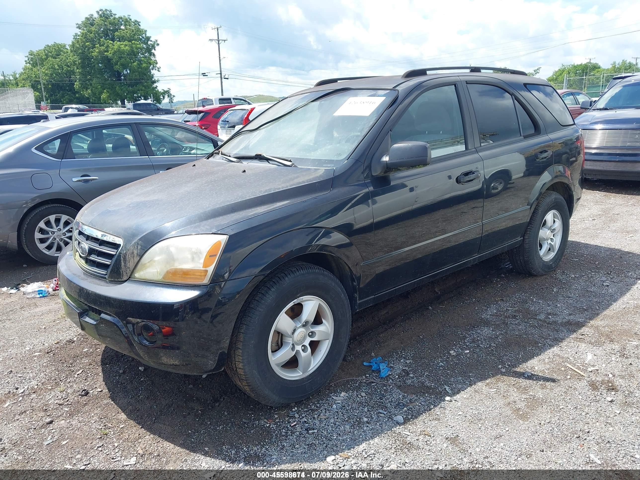2008 Kia Sorento Lx Черный vin: KNDJC735785765135