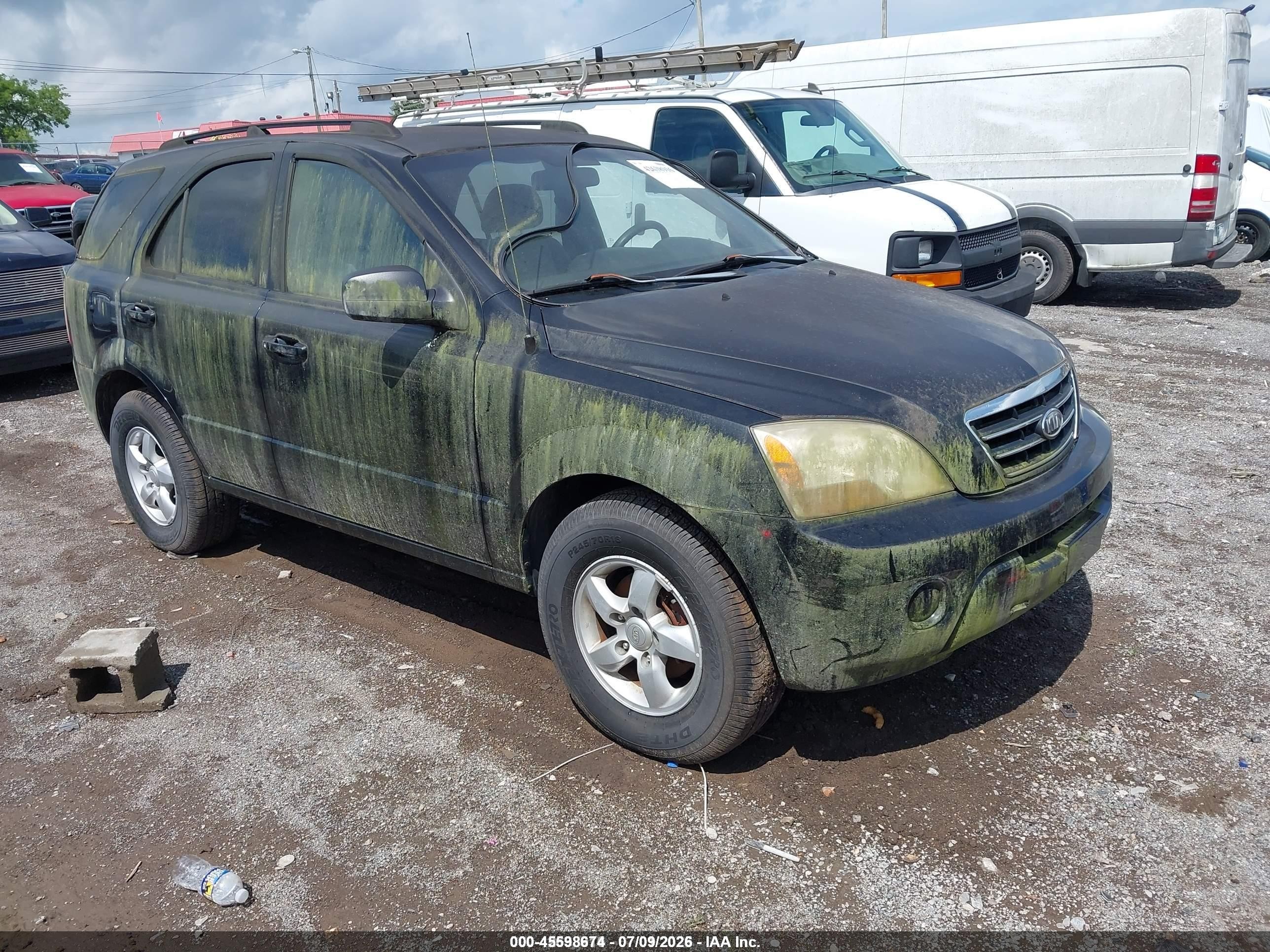 2008 Kia Sorento Lx Черный vin: KNDJC735785765135