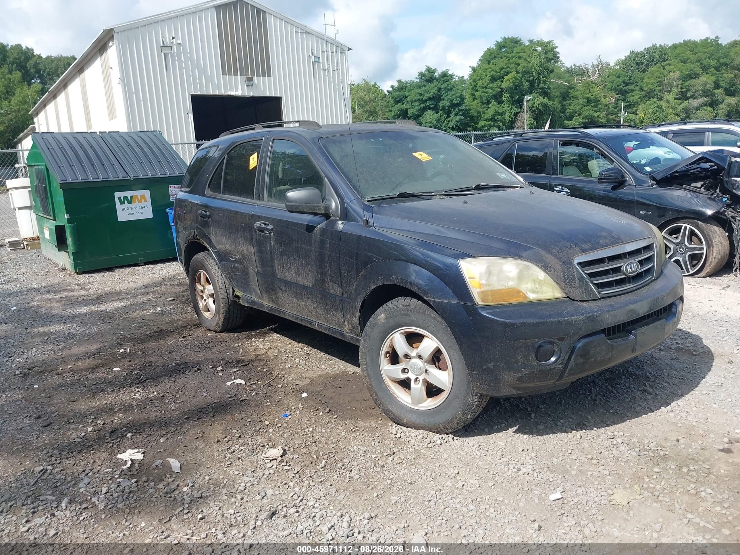 2008 Kia Sorento Lx Black vin: KNDJC735785802474
