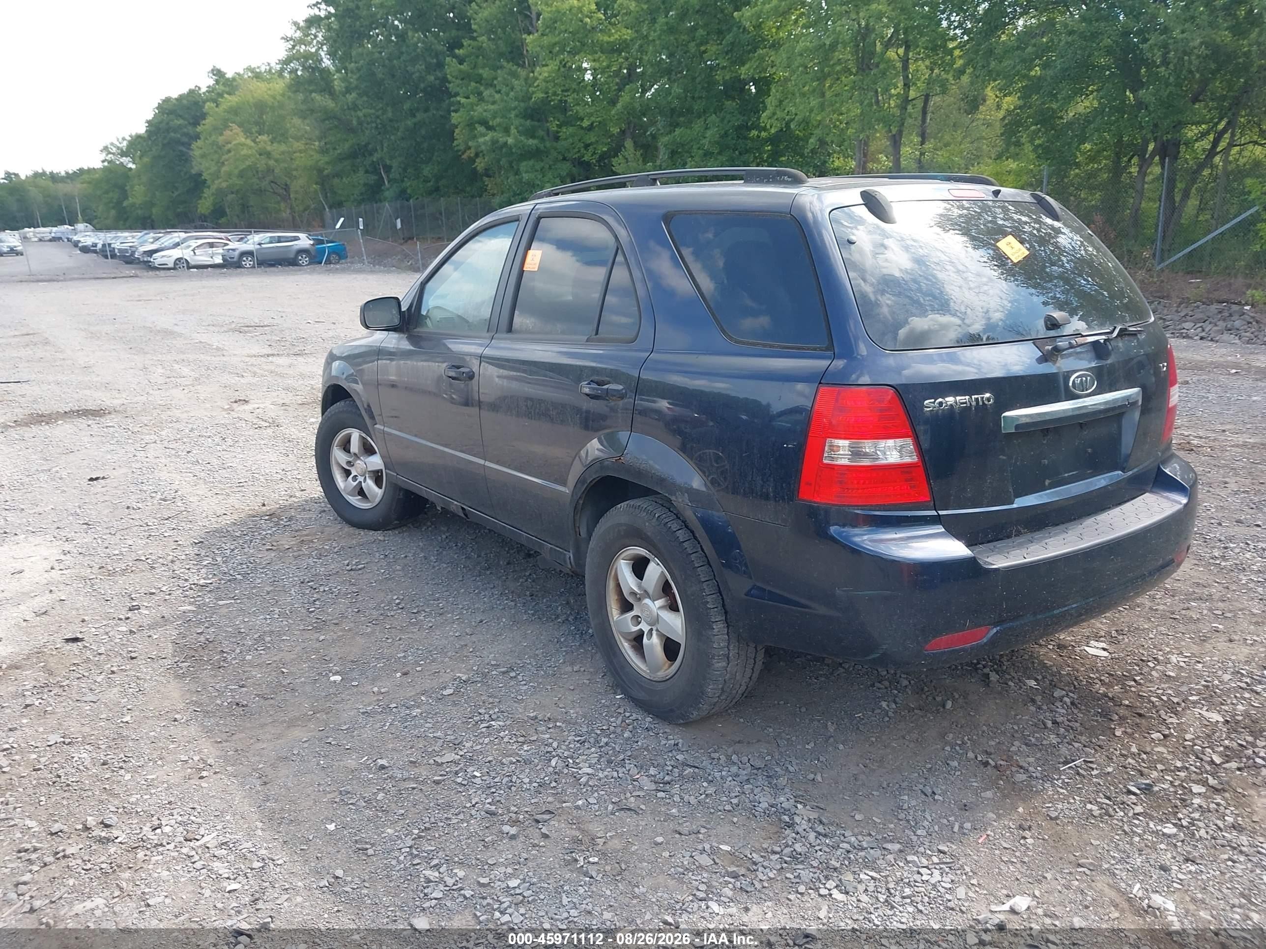 2008 Kia Sorento Lx Black vin: KNDJC735785802474