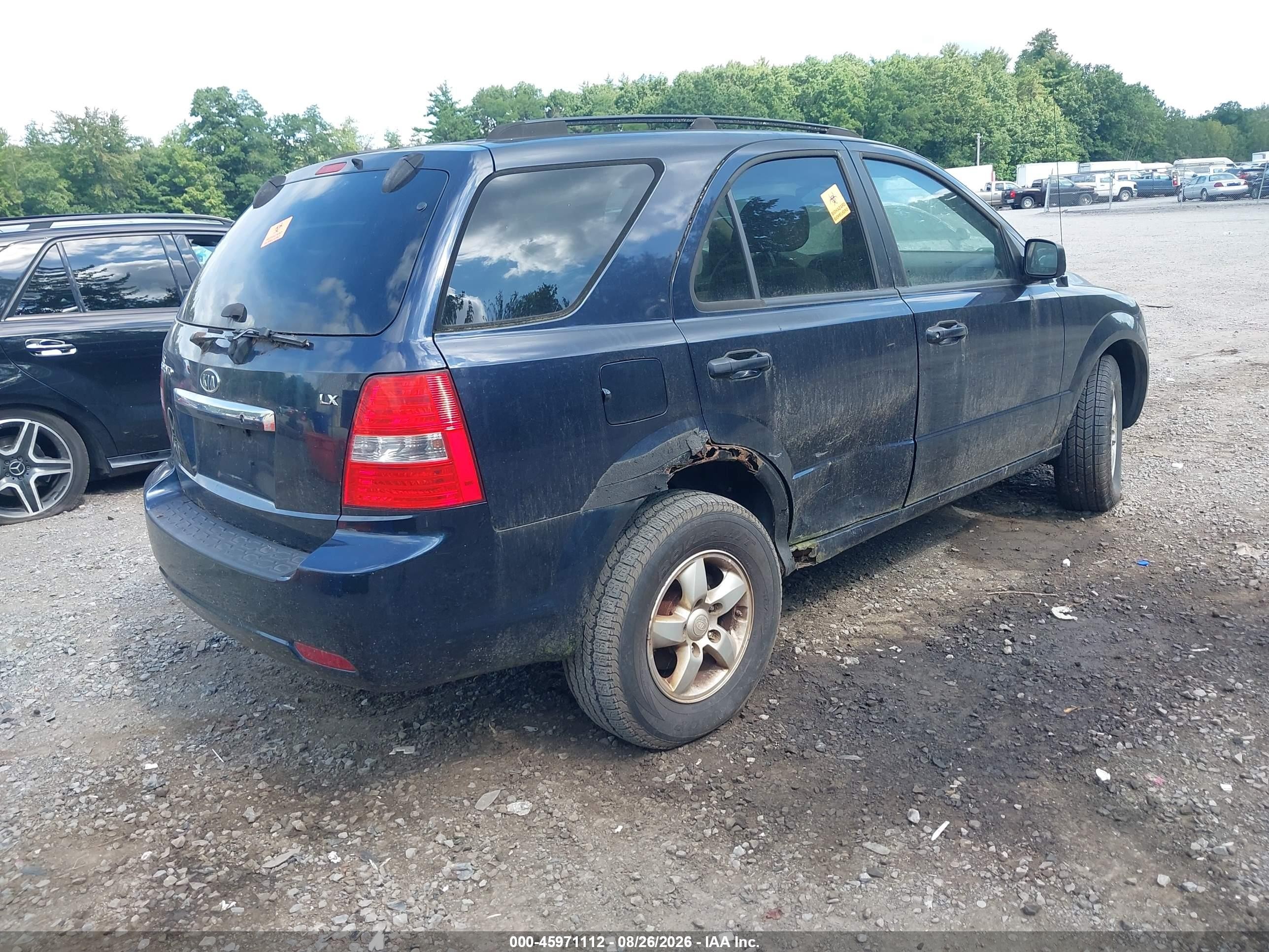 2008 Kia Sorento Lx Black vin: KNDJC735785802474