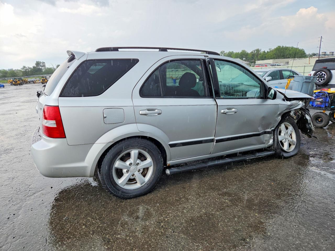2008 Kia Sorento Lx Silver vin: KNDJC735785846166