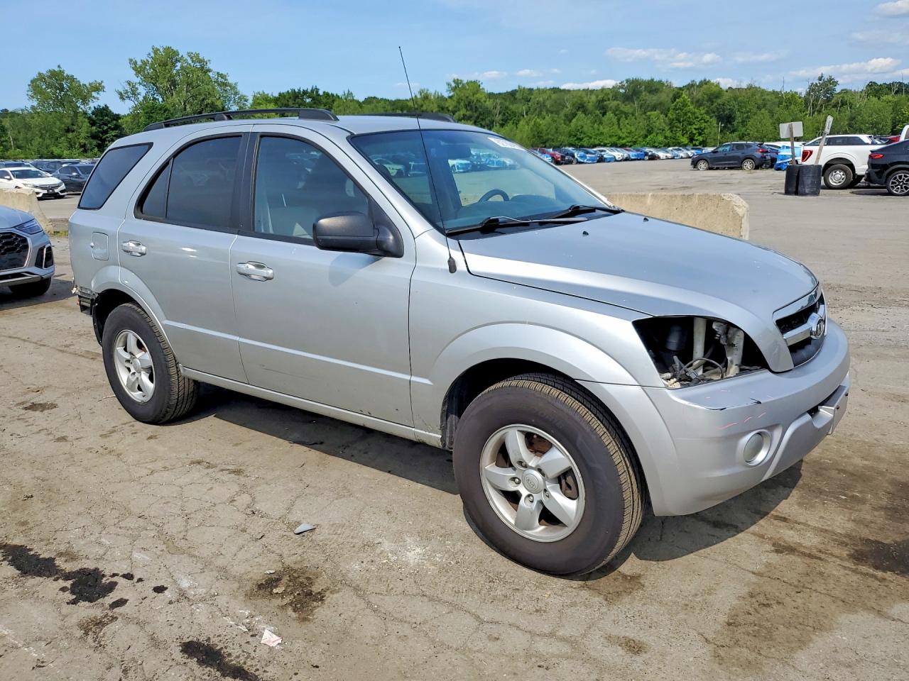2009 Kia Sorento Lx Silver vin: KNDJC735795872834
